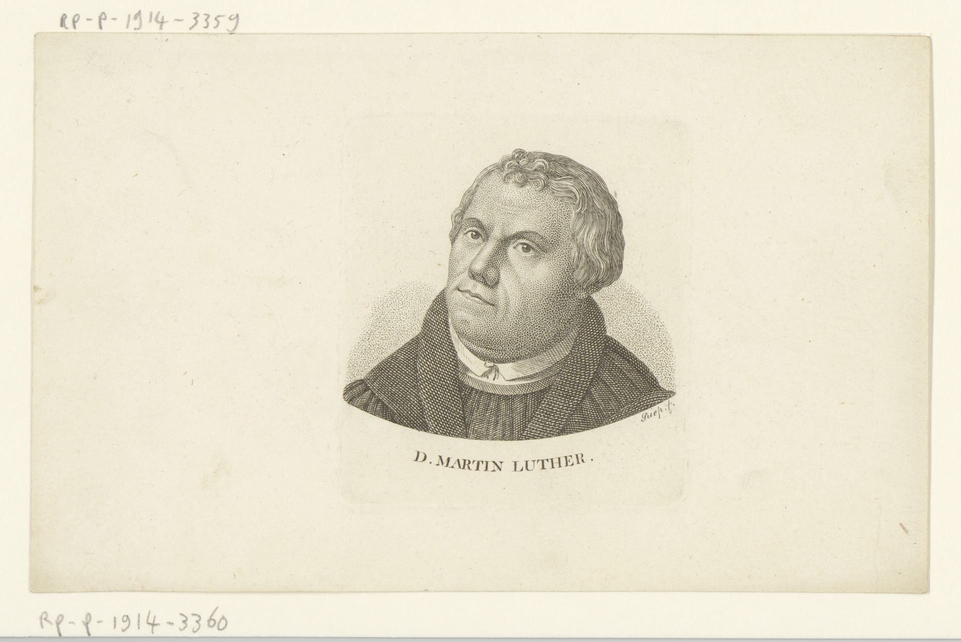 Portret van Martin Luther by Ernst Ludwig Riepenhausen