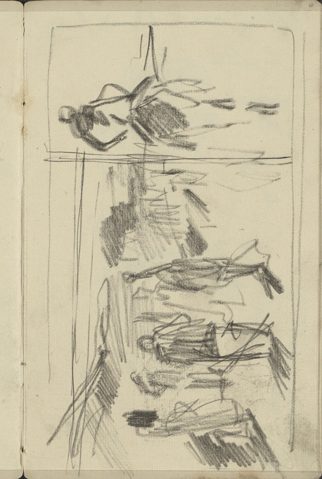 Groep figuren en een ruiter by George Hendrik Breitner