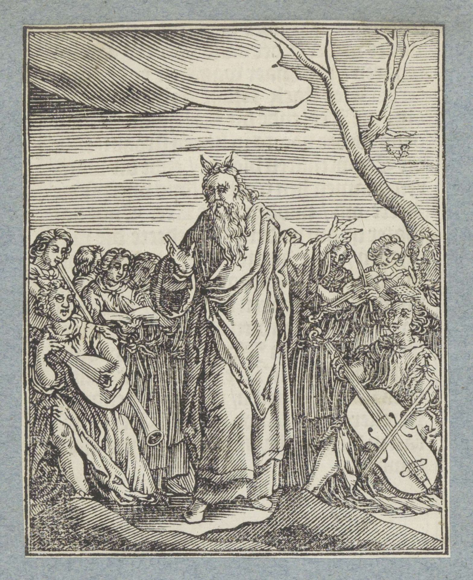 Mozes en de Israëlieten heffen een danklied aan by Christoffel van (II) Sichem