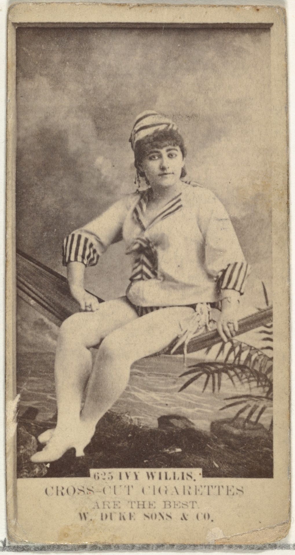 Card Number 625, Ivy Willis, from the Actors and Actresses series (N145-3) issued by Duke Sons & Co. to promote Cross Cut Cigarettes by W. Duke, Sons & Co.