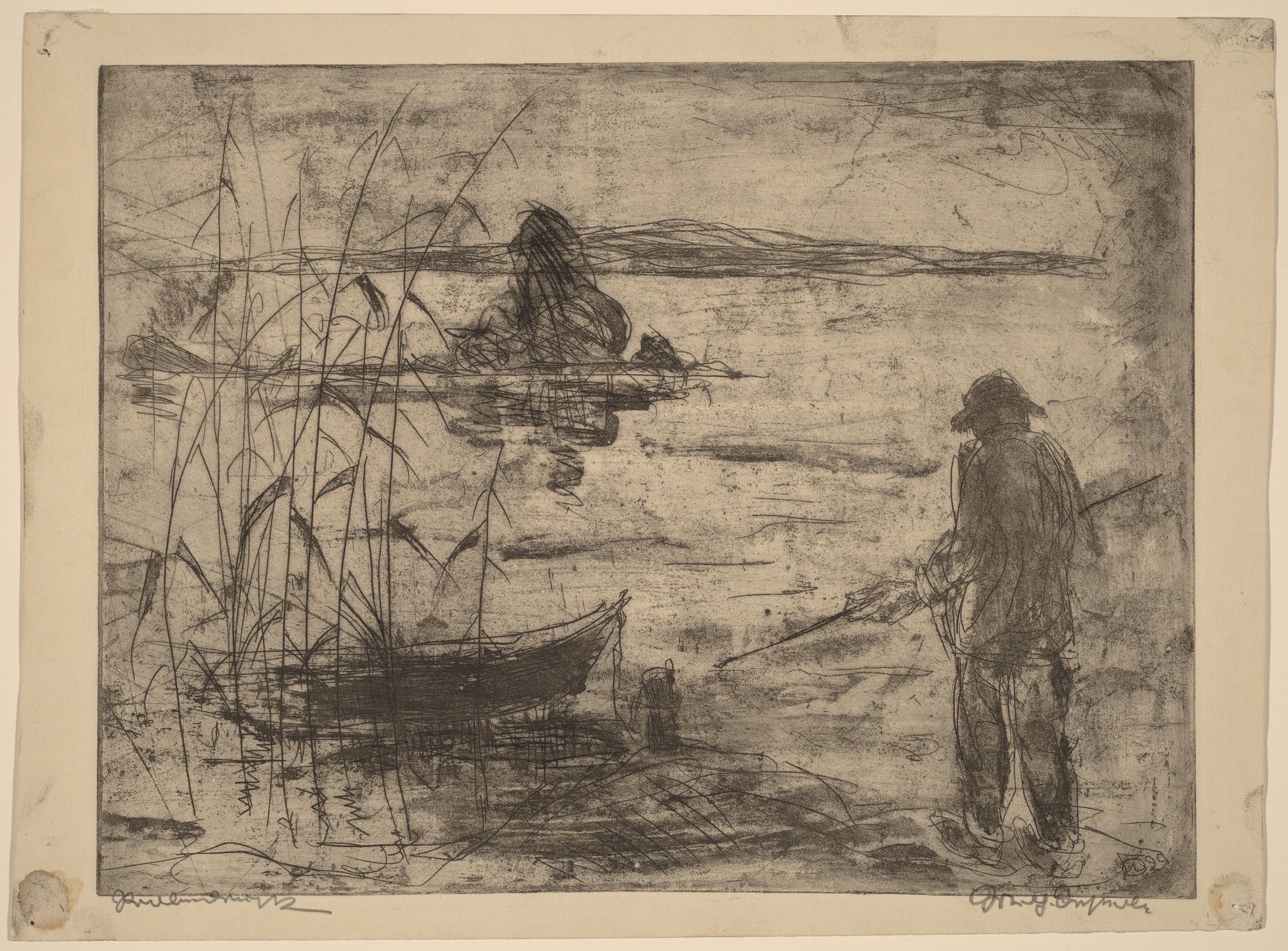 Fishing on the Havel River by Wilhelm Oesterle