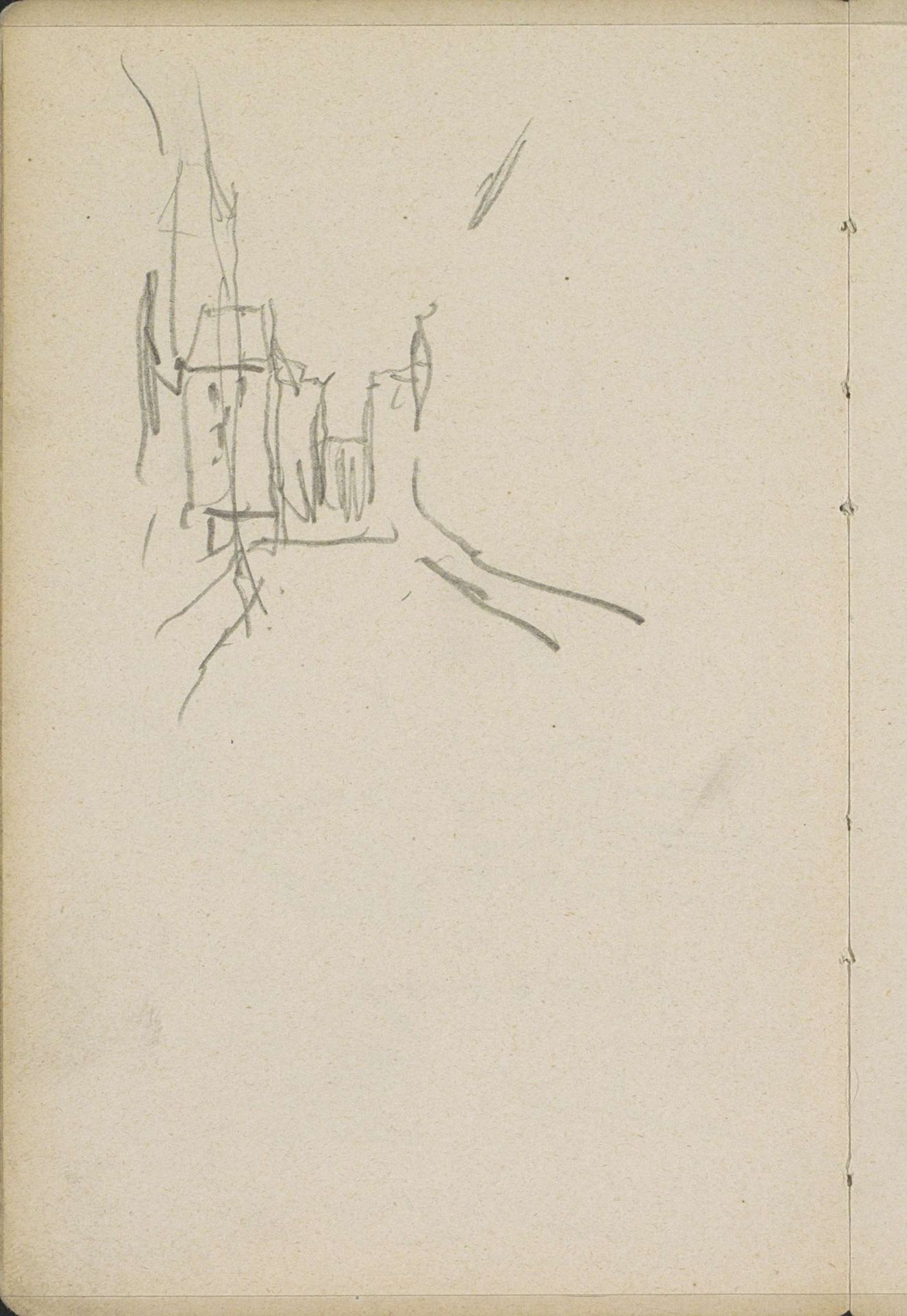Gezicht op een straat, mogelijk in Amsterdam by George Hendrik Breitner