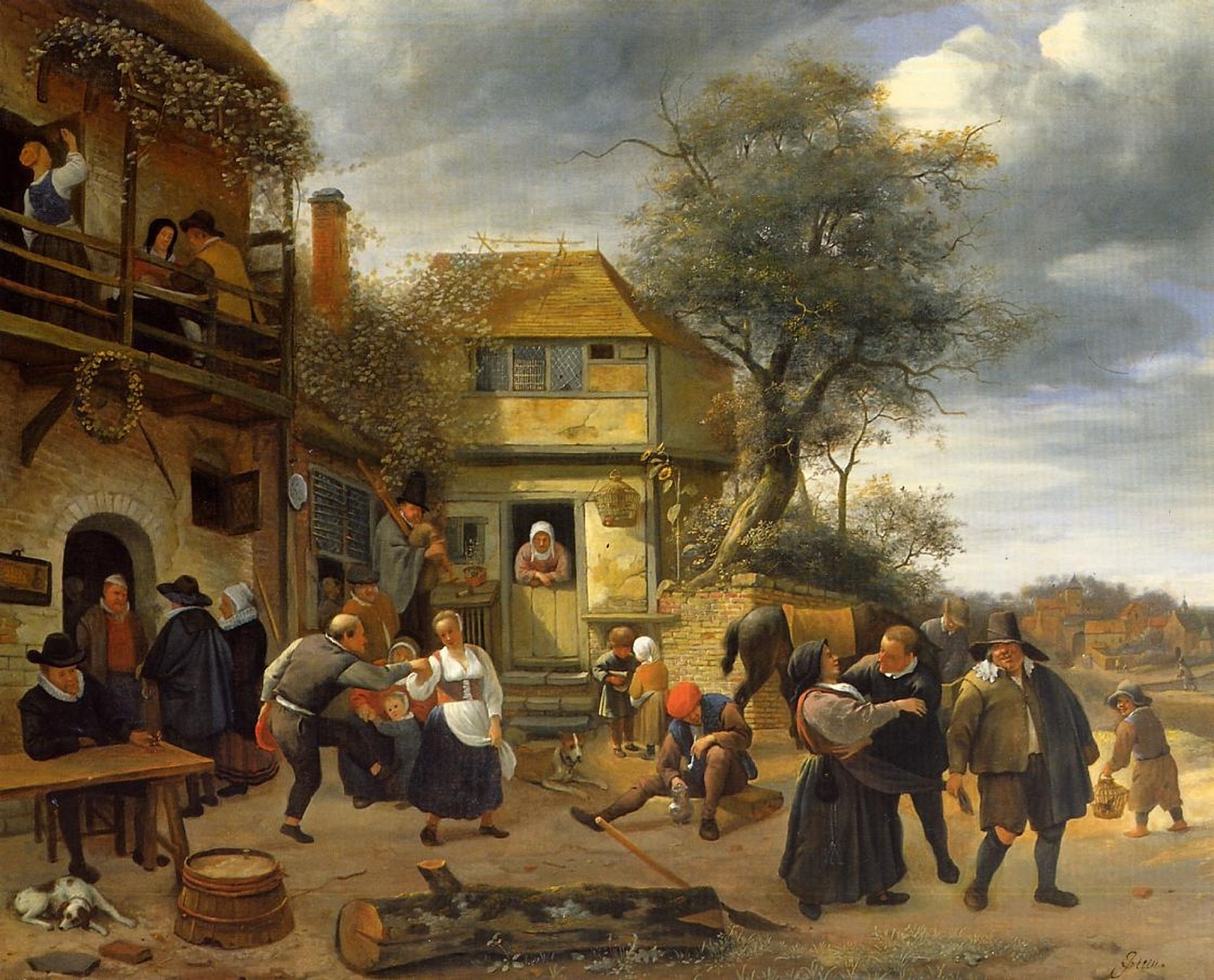 Peasants before an Inn by Jan Steen