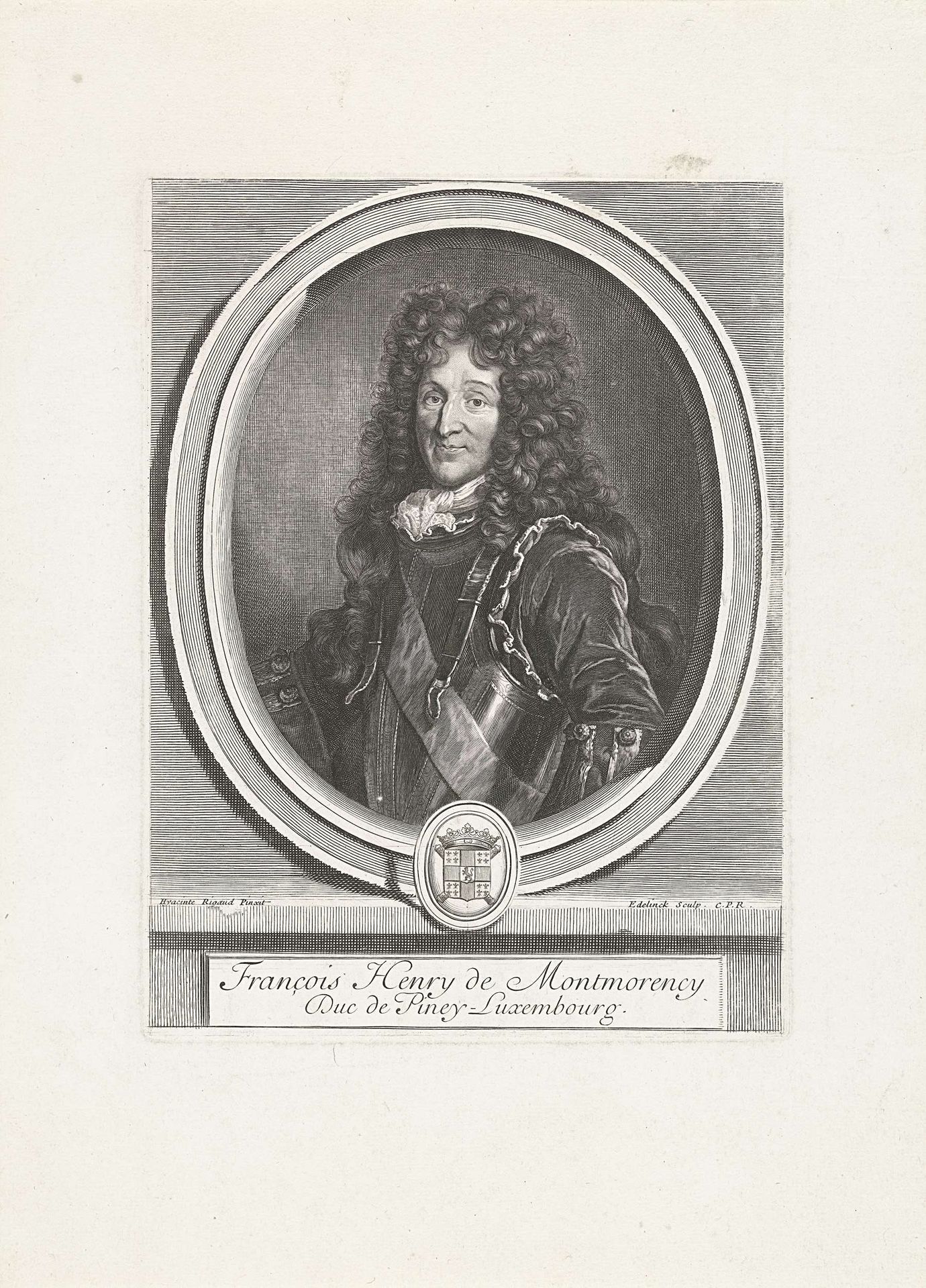 Portret van François Henri de Montmorency by Gérard Edelinck