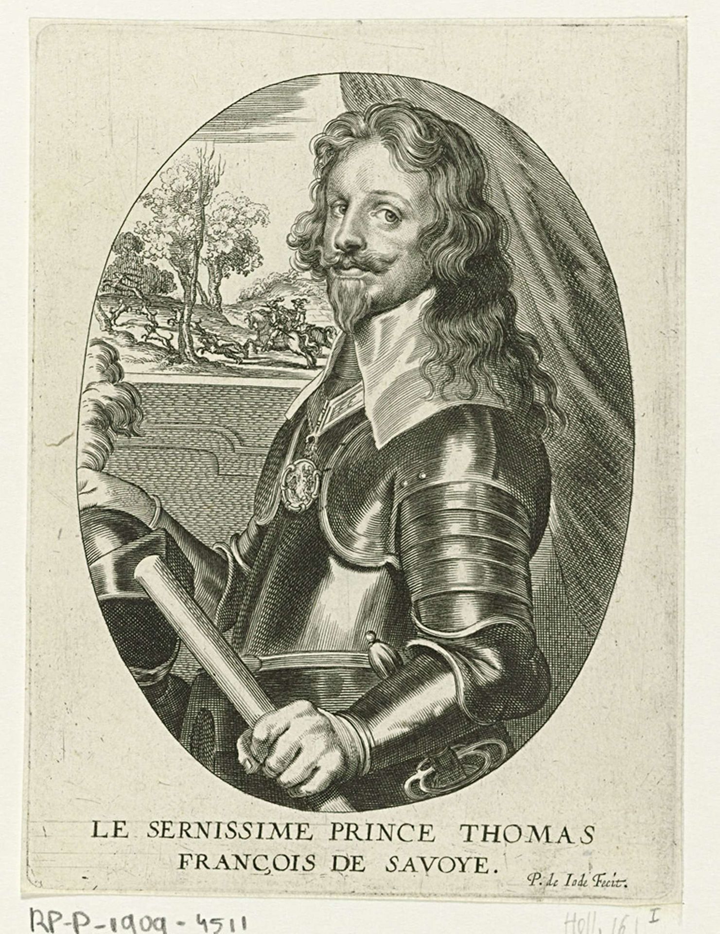 Portret van Tommaso Francesco van Savoye by Pieter de (II) Jode