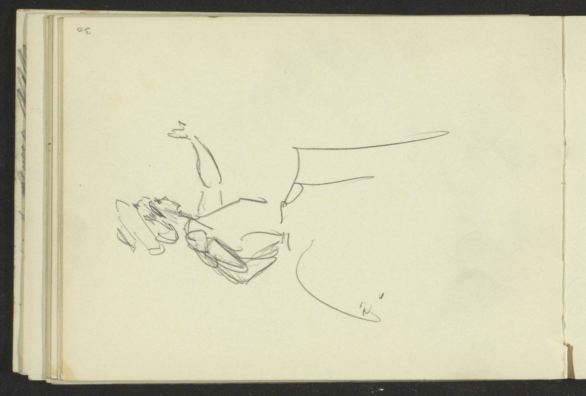 Vrouw met uitgestoken linkerarm, in profiel by Isaac Israels