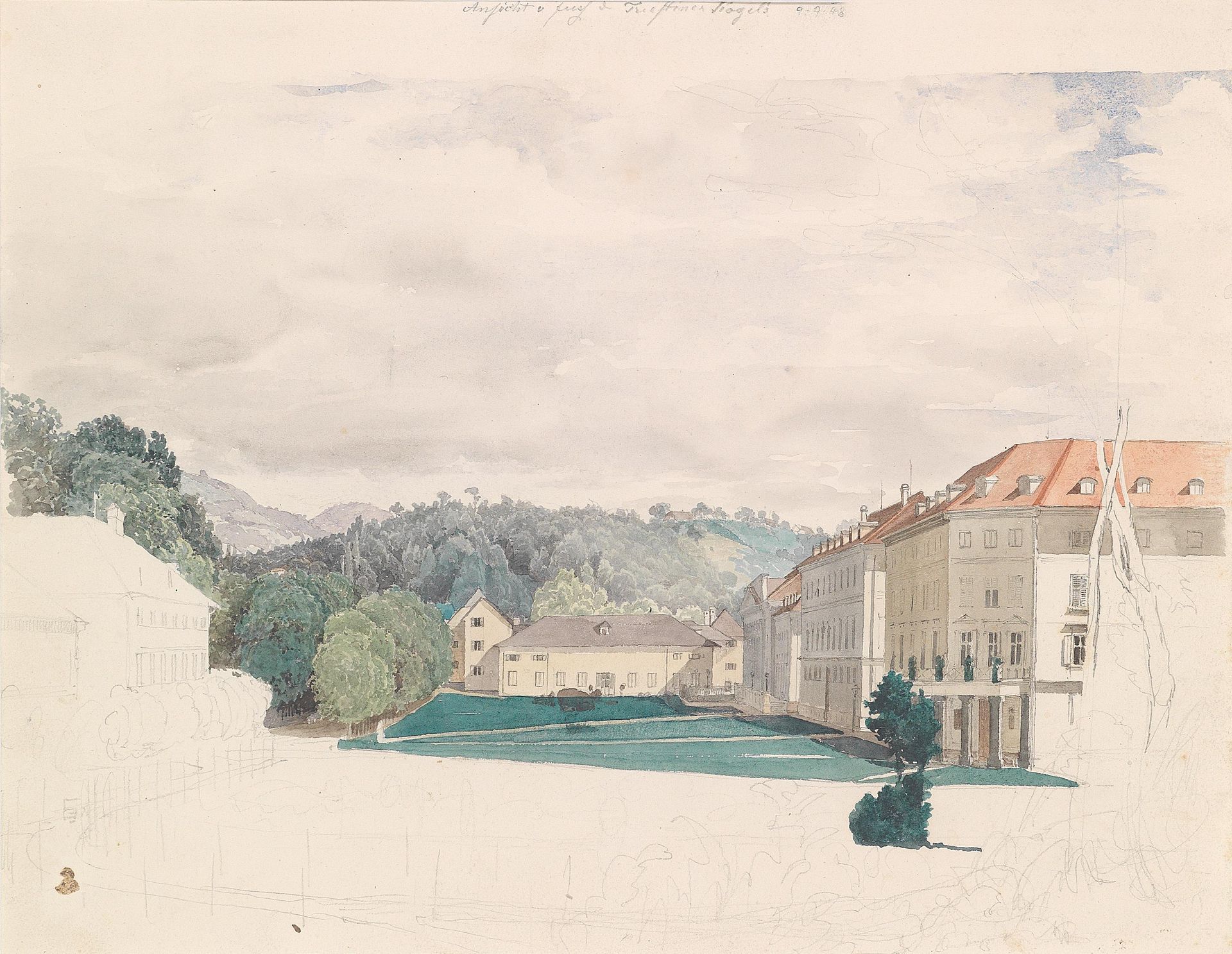 Ansicht Vom Kurplatz in Bad Rohitsch-Sauerbrunn by Johann Nepomuk Passini