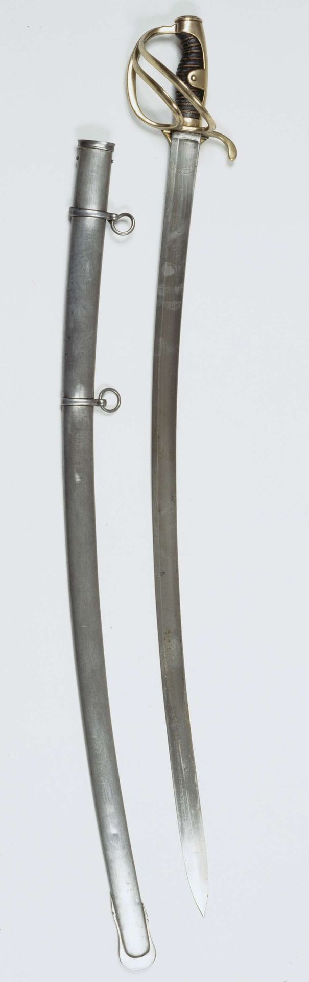 Sabel lichte cavalerie model nr. 3, M.1814 met schede by S. de Jager