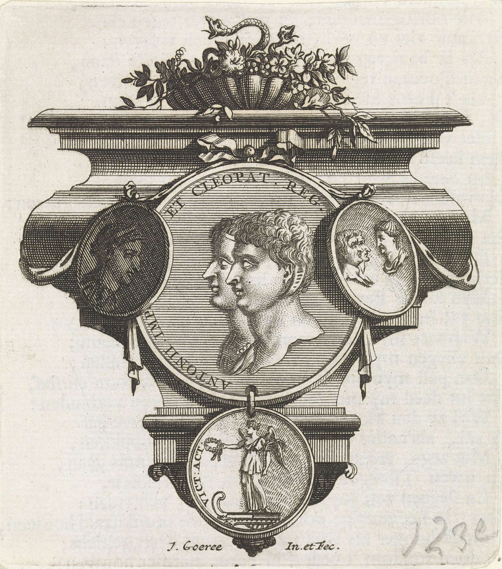 Portretten van Cleopatra en Marcus Antonius by Jan Goeree