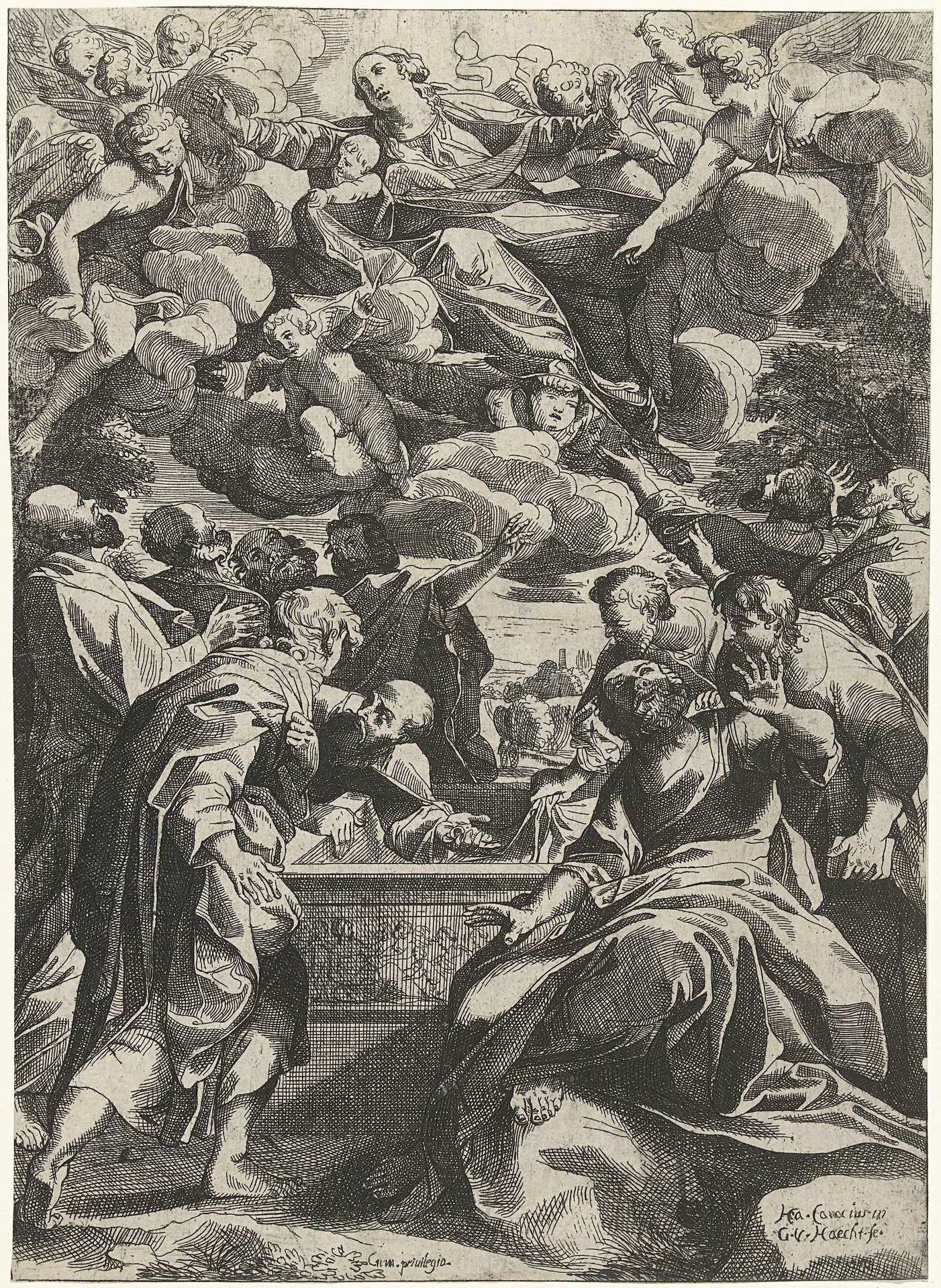 Hemelvaart van Maria by Willem van (II) Haecht