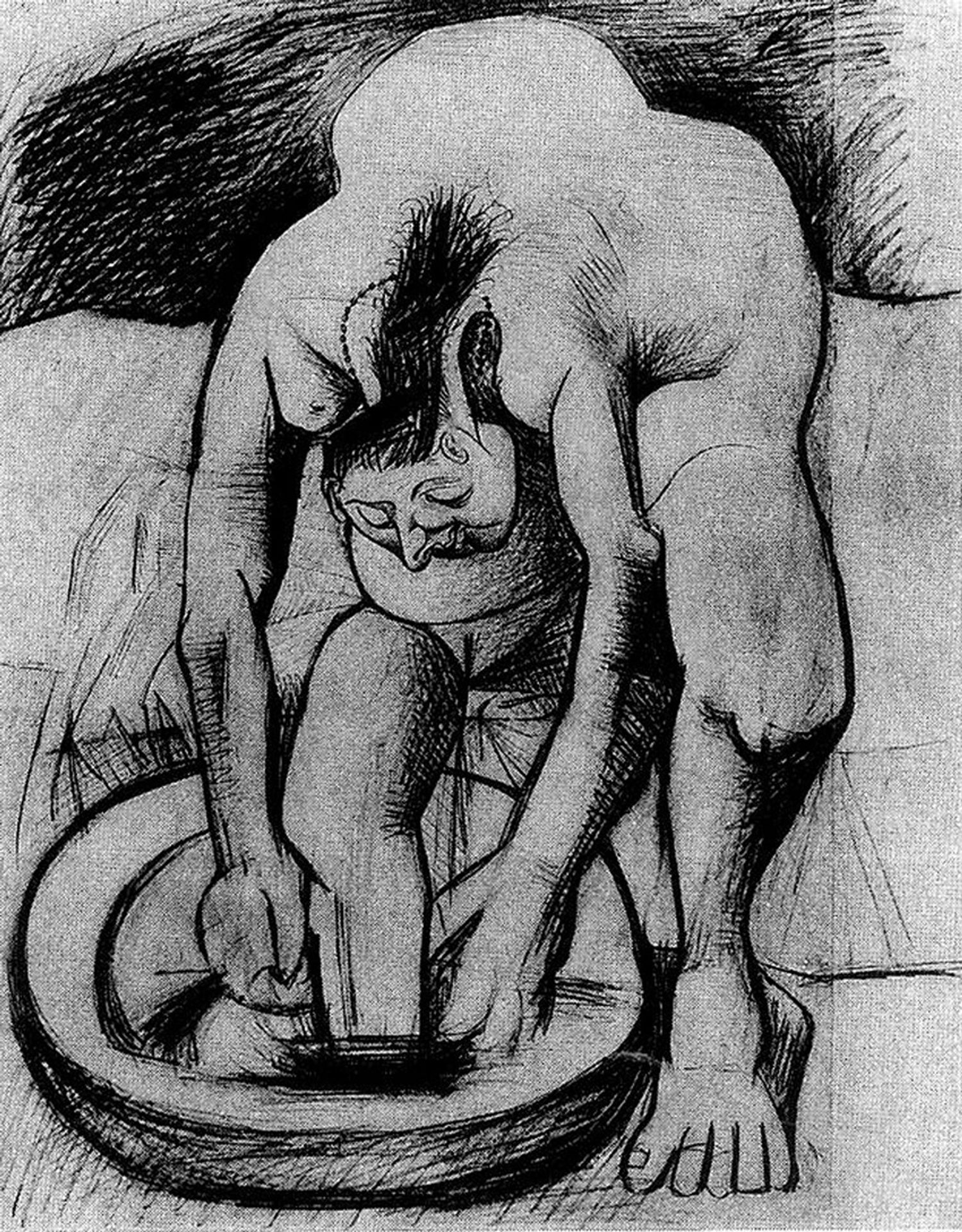 Woman washing her feet by Pablo Picasso