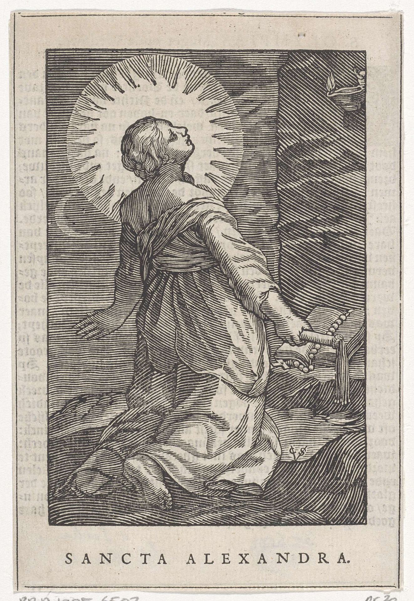Heilige Alexandra als kluizenares by Christoffel van (II) Sichem