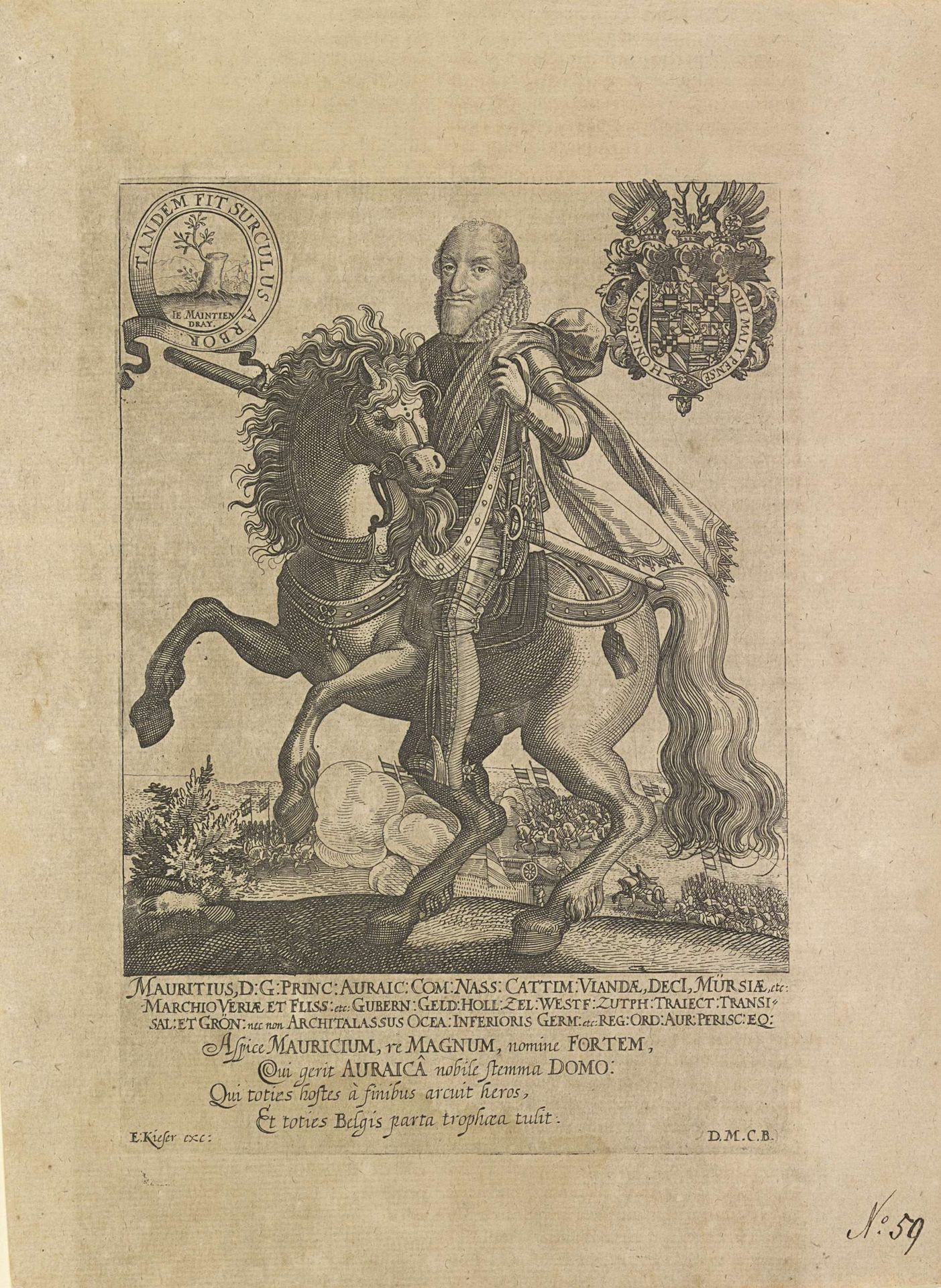 Ruiterportret van Maurits, prins van Oranje by Anonymous