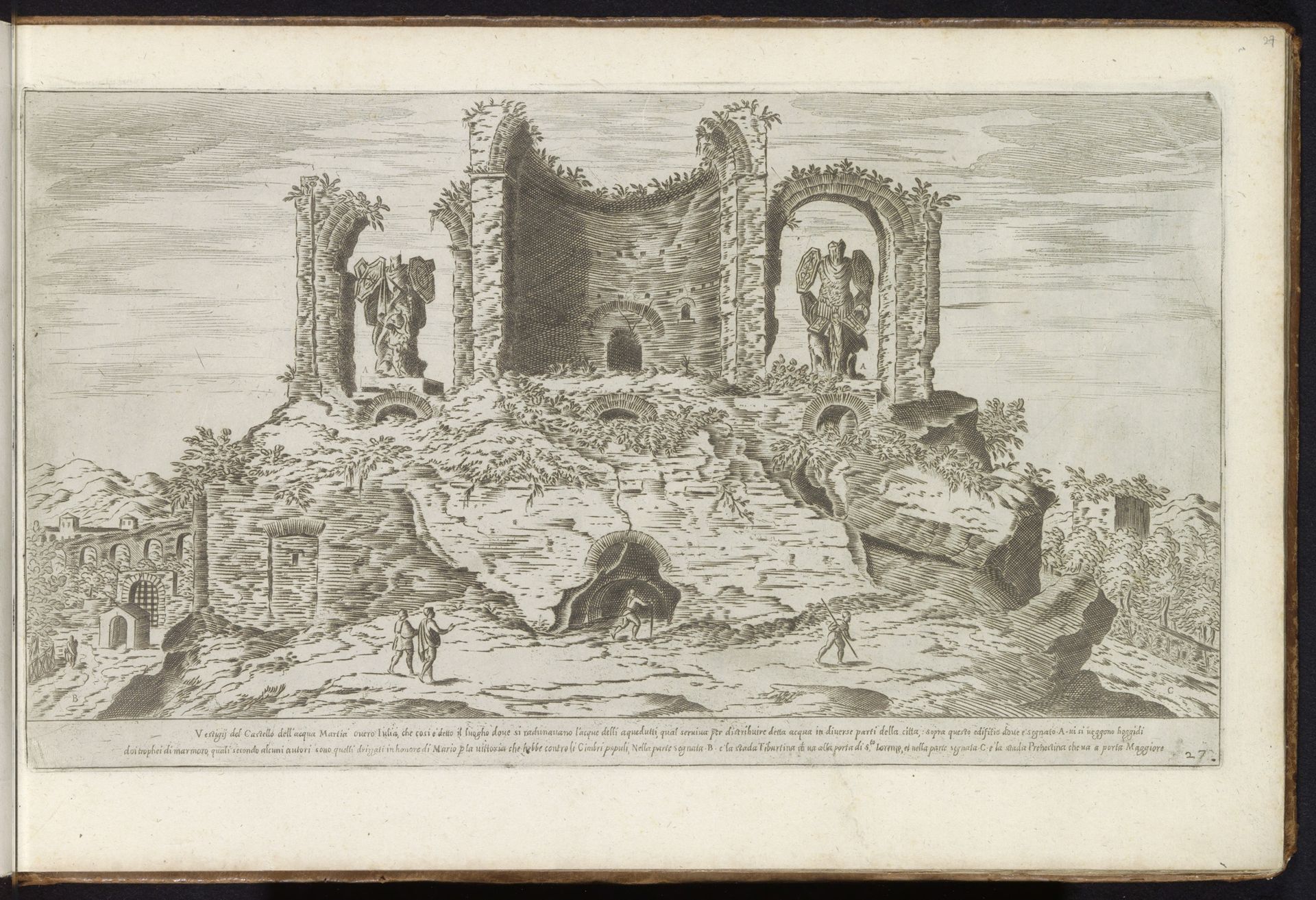 Ruïnes van de Trofeeën van Marius te Rome by Étienne Dupérac