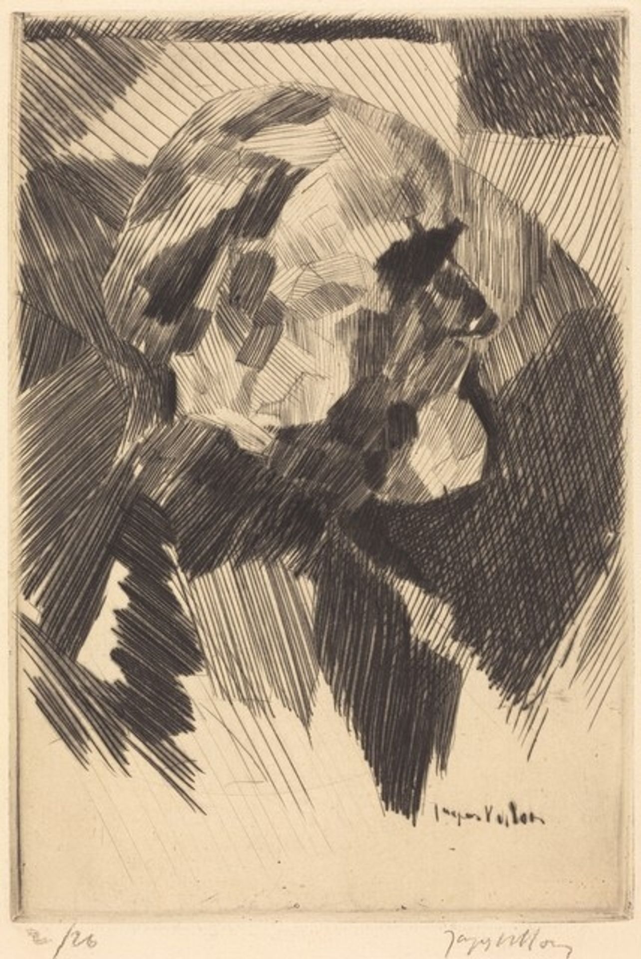Portrait E.D. (Eugène Duchamp) by Jacques Villon