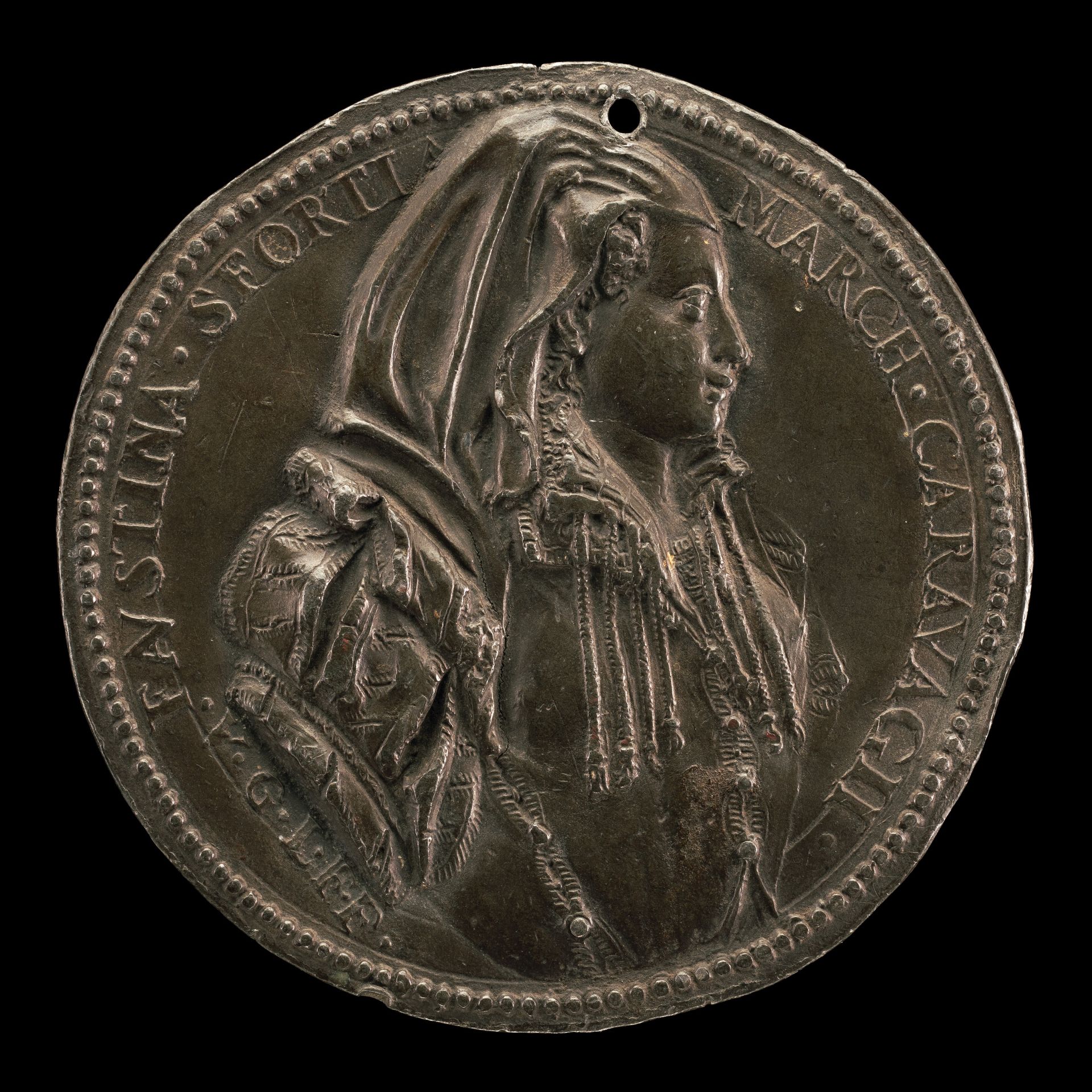Faustina Sforza, born c. 1532, Marchioness of Caravaggio 1546 by Vincenzo di Giovanni Lupicini