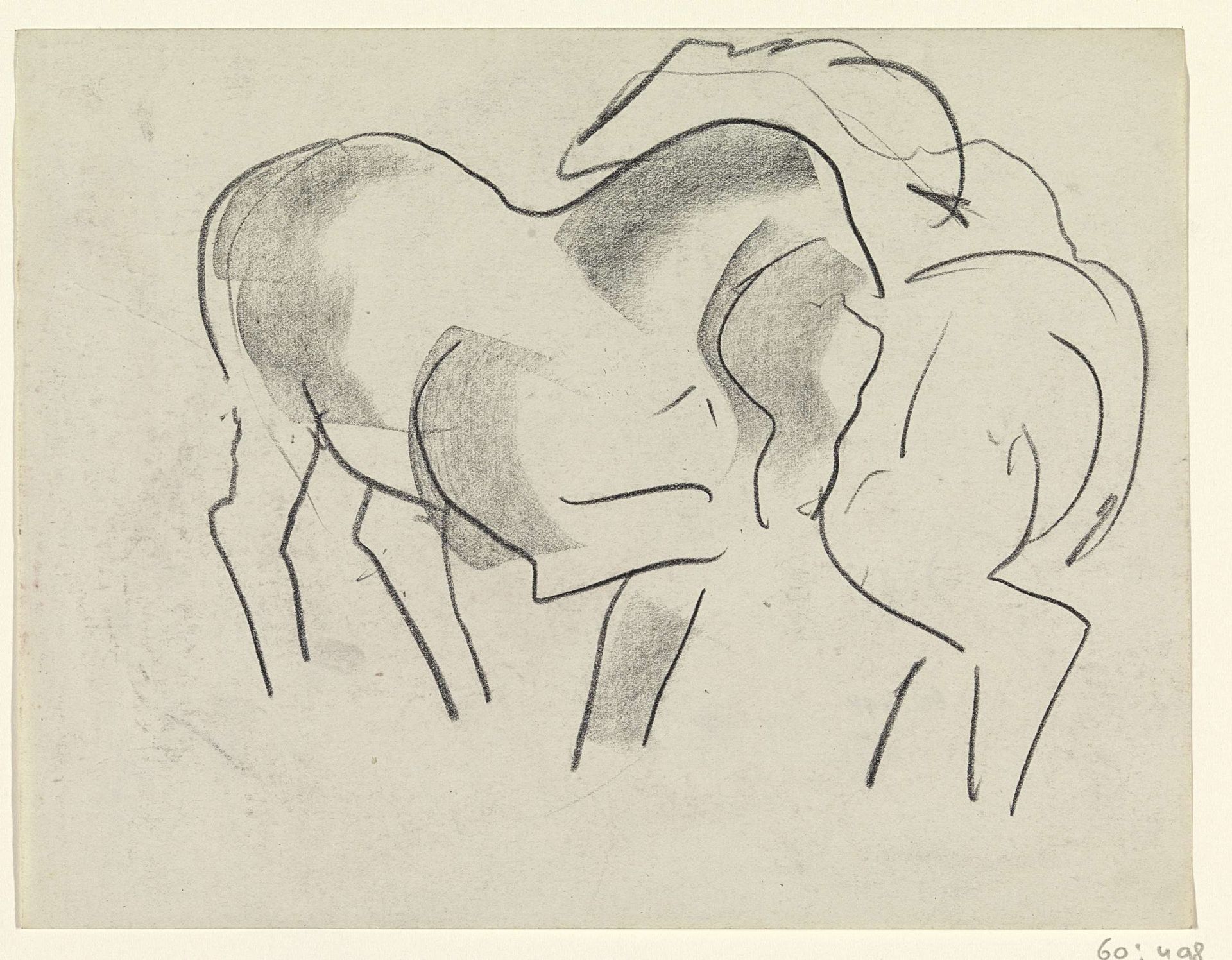 Twee paarden by Leo Gestel