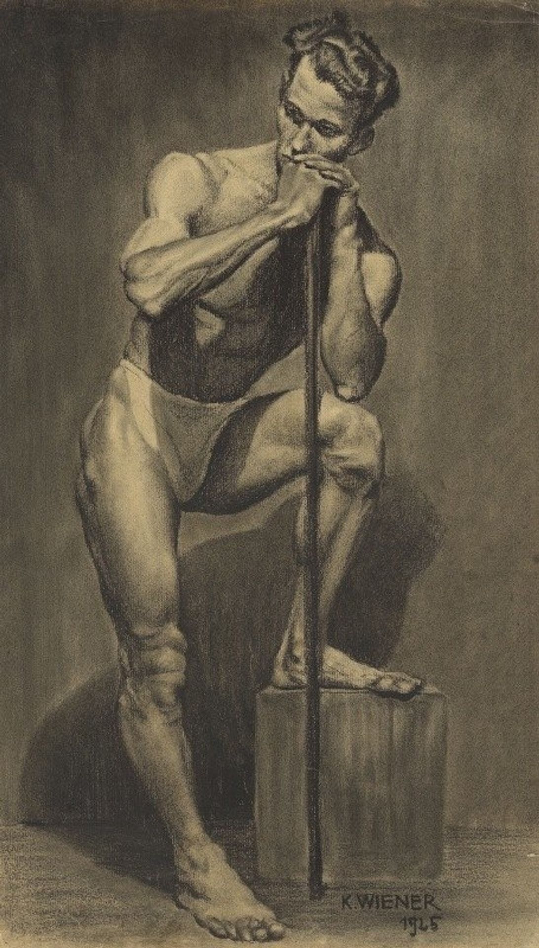 männlicher Akt by Karl Wiener