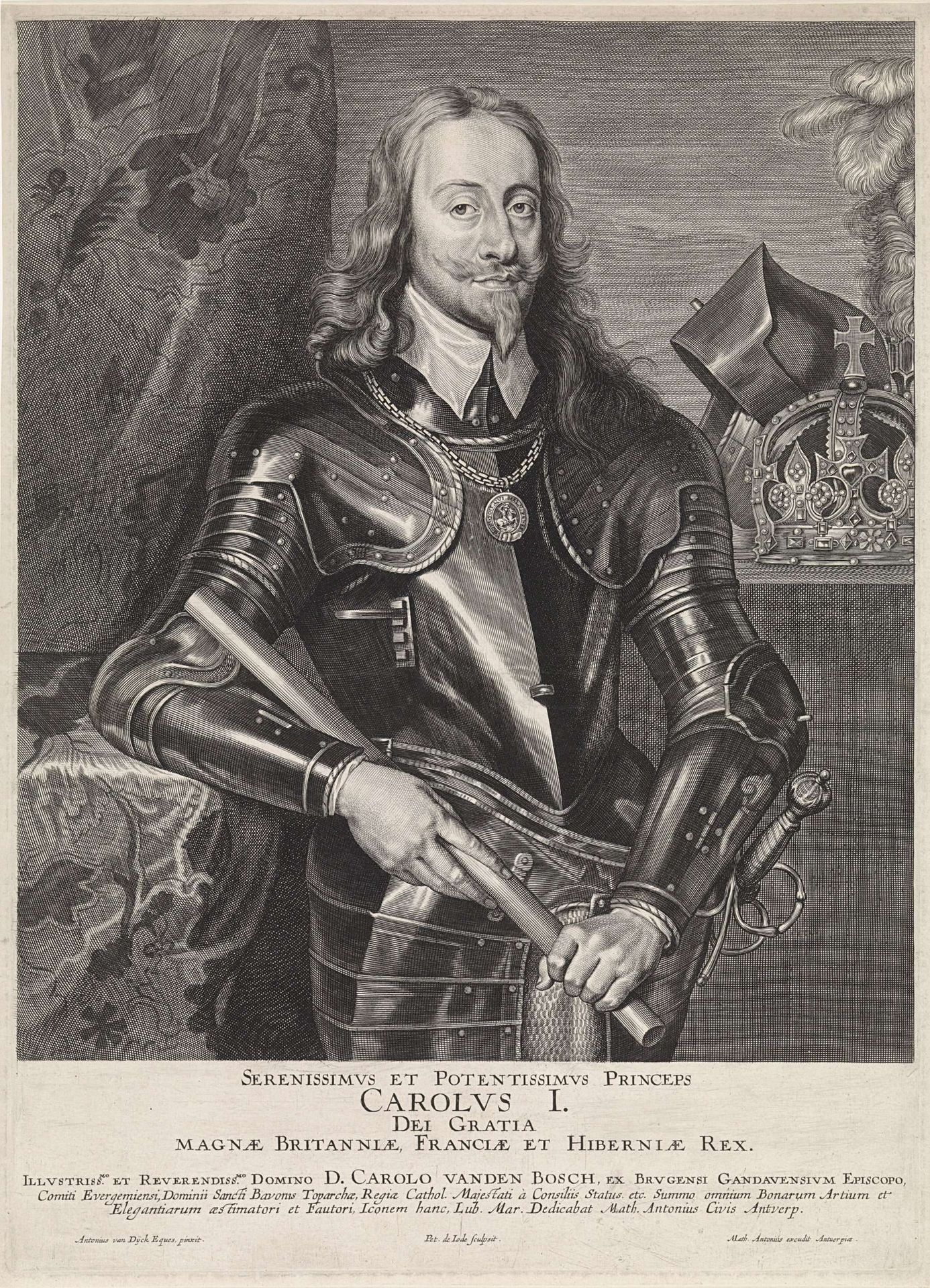 Portret van Karel I, koning van Engeland by Pieter de (II) Jode