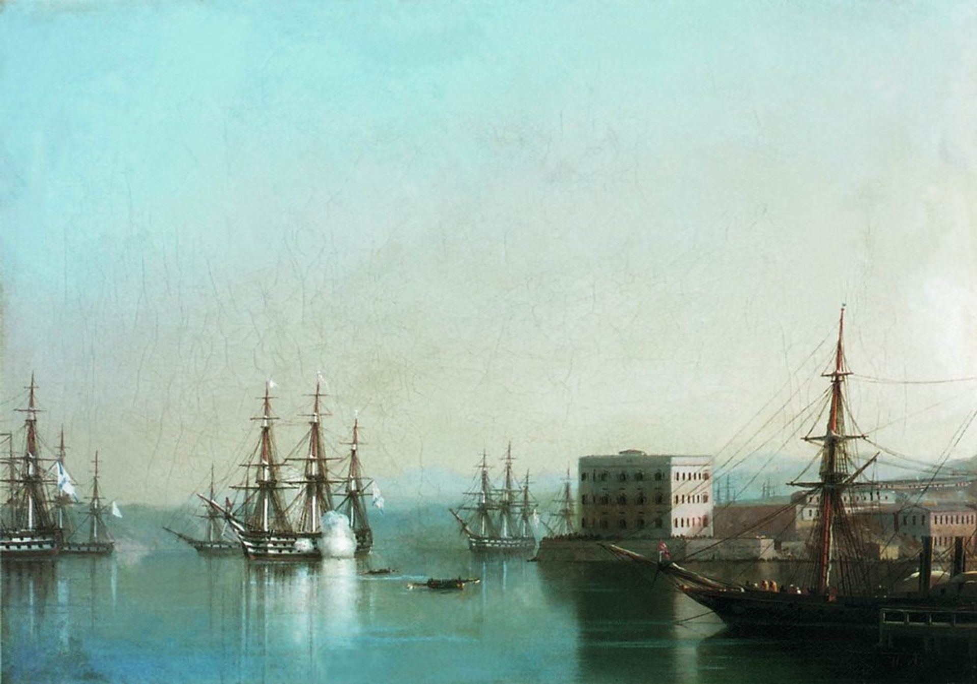 Raid on Sevastopol by Ivan Konstantinovich Aivazovsky