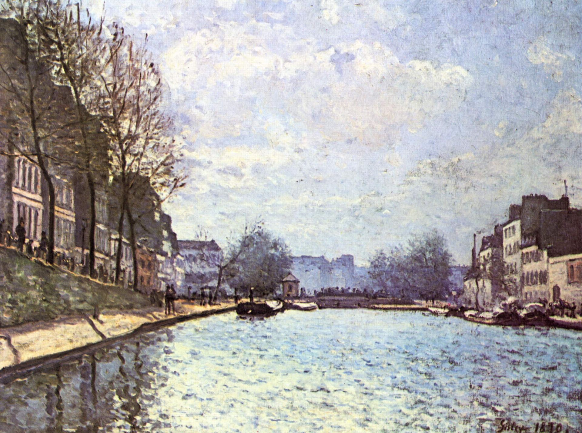 View of the Canal Saint Martin by Alfred Sisley