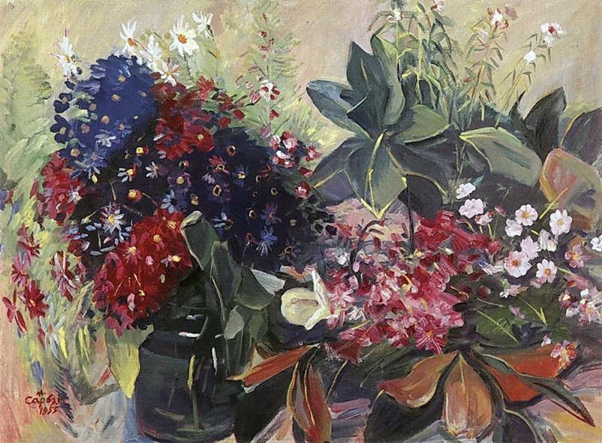 Anniversary flowers by Martiros Sarian
