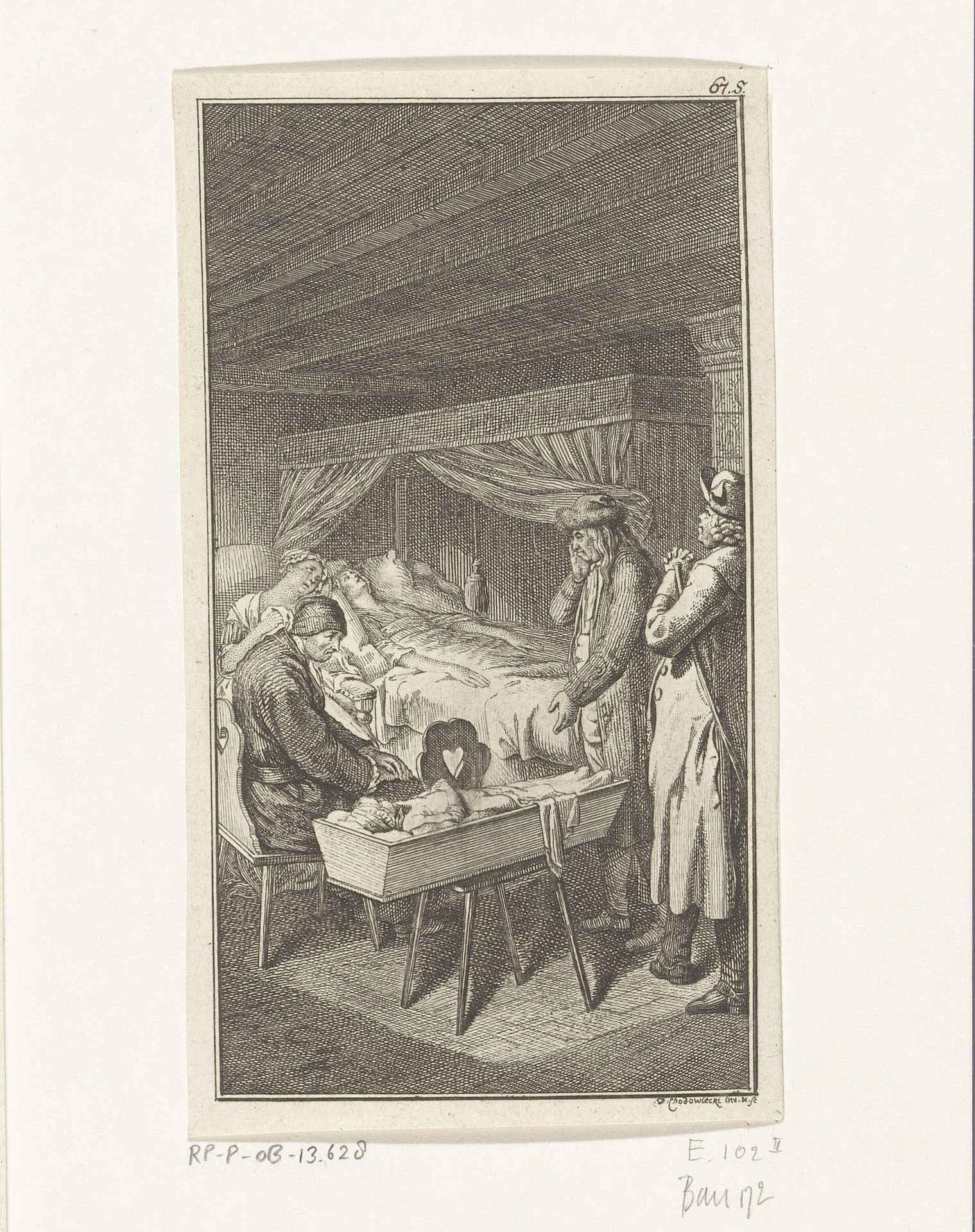 Sebaldus Nothanker in rouw by Daniel Nikolaus Chodowiecki