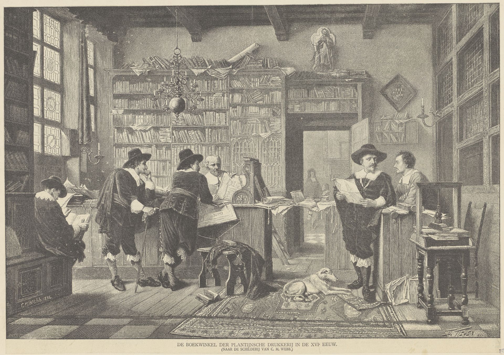 Boekhandel van de Plantijnse drukkerij te Antwerpen, 16e eeuw by Anonymous