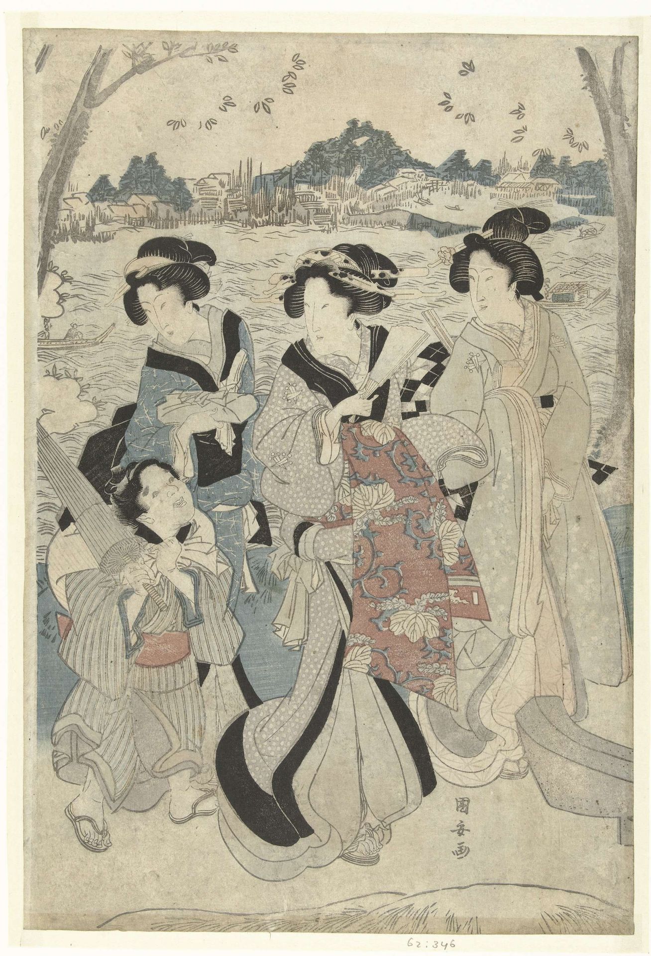 Uitje langs de Sumida by Utagawa Kuniyasu