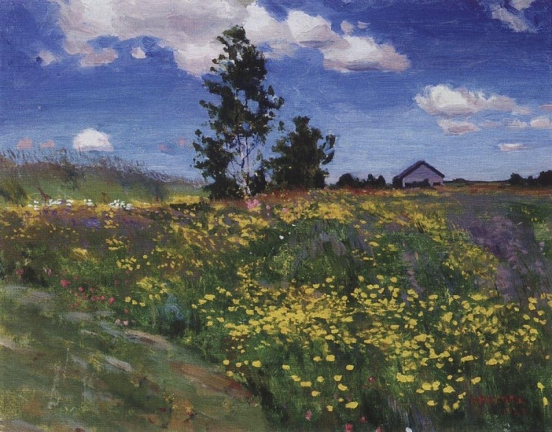 Blooming meadow by Arkady Rylov