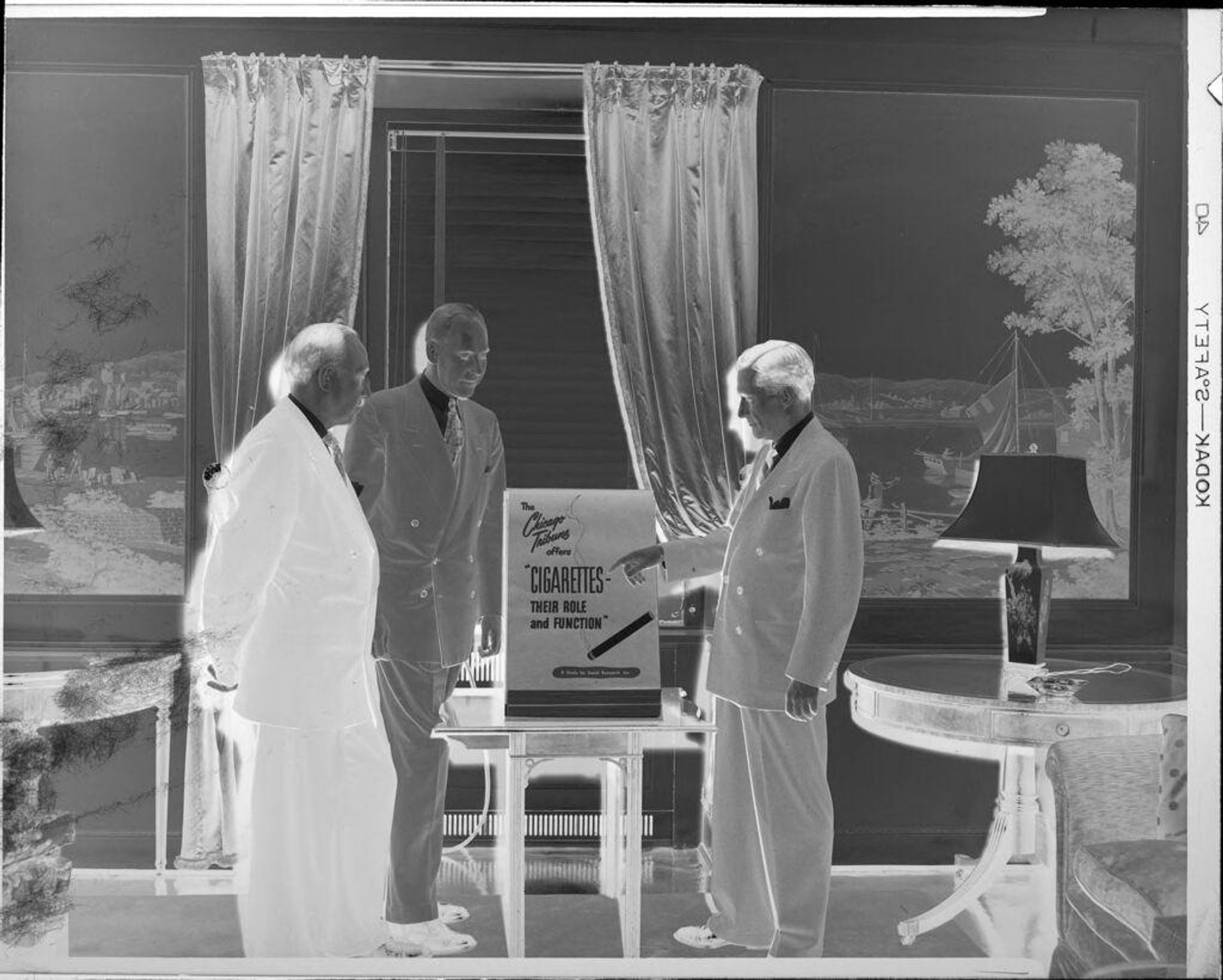 Untitled (three men with cigarette study poster) by Peter James Studio