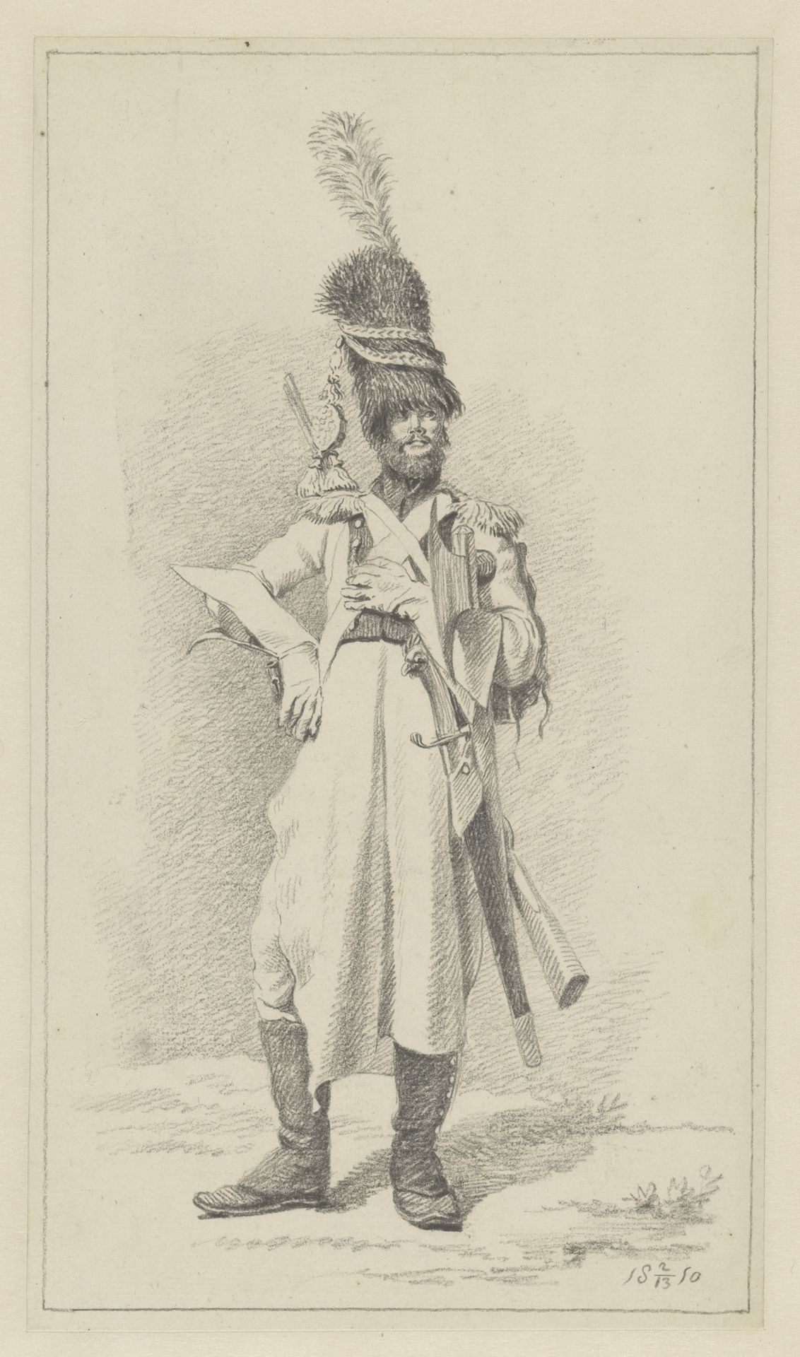 Sappeur in het Napoleontische leger by Joannes Pieter Visser Bender