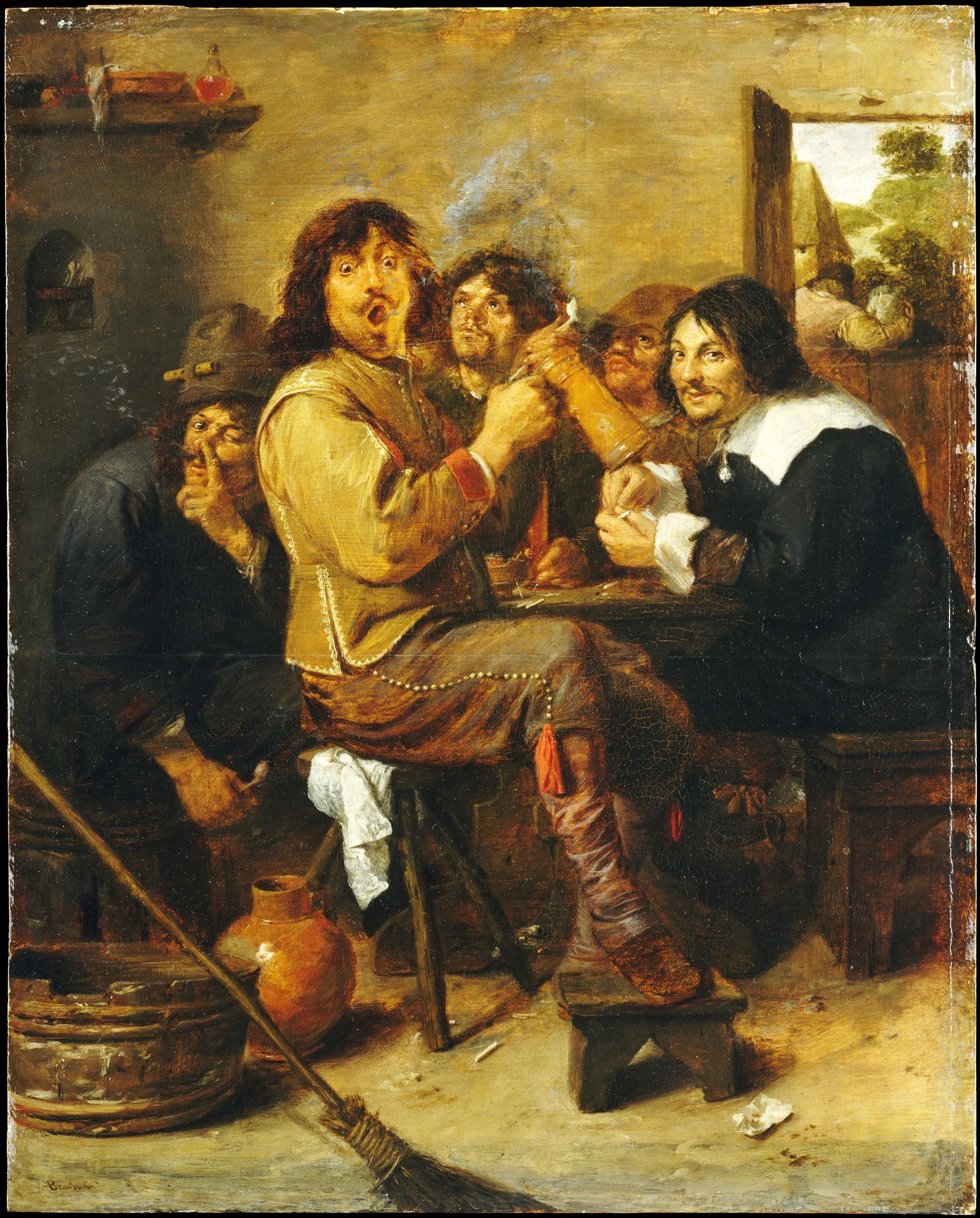 The Smokers by Adriaen Brouwer