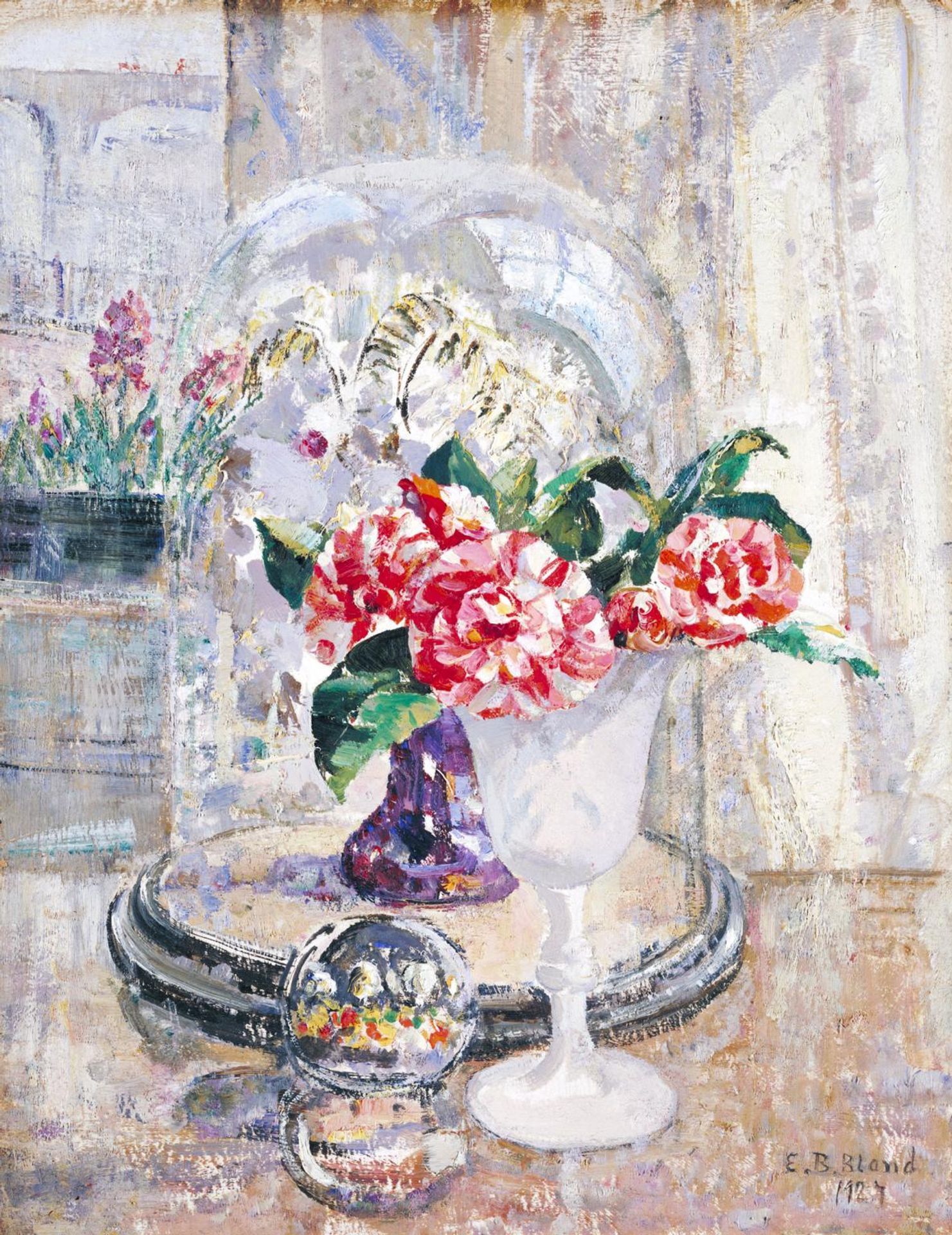 Striped Camellias by  Beatrice Bland