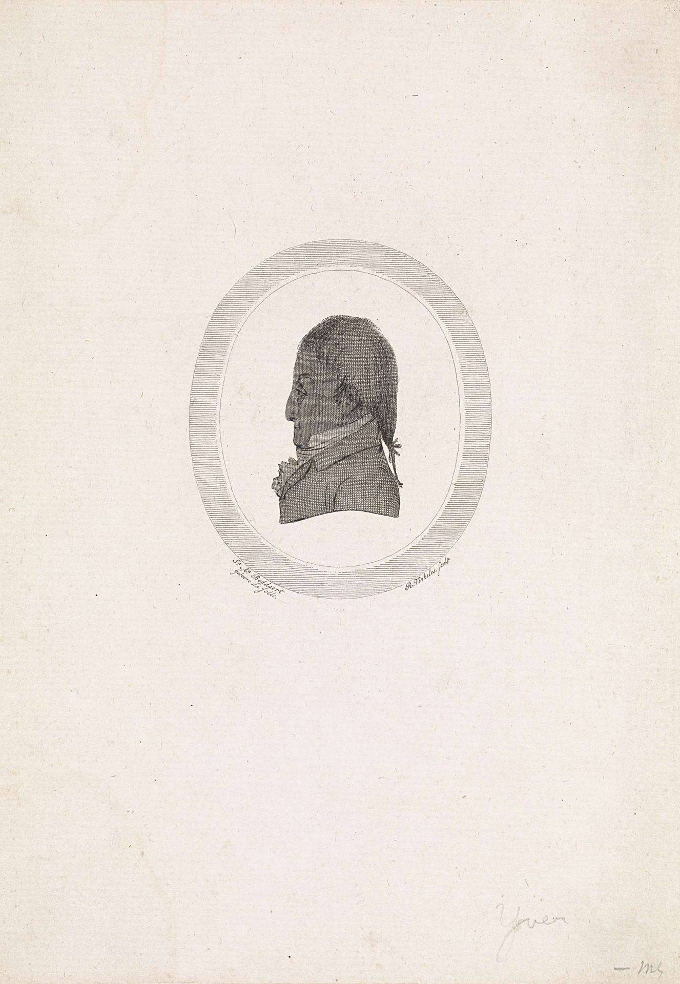 Portret van Jan Yver by Reinier Vinkeles