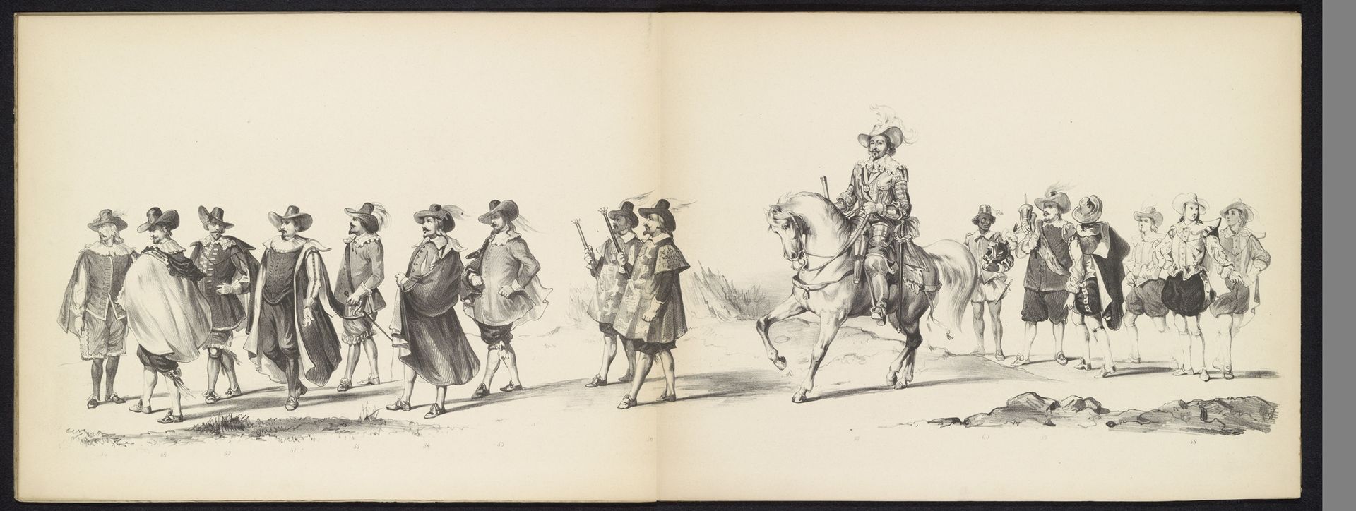 Maskerade van de Leidse studenten, 1850 (plaat 6) by Carel Christiaan Antony Last