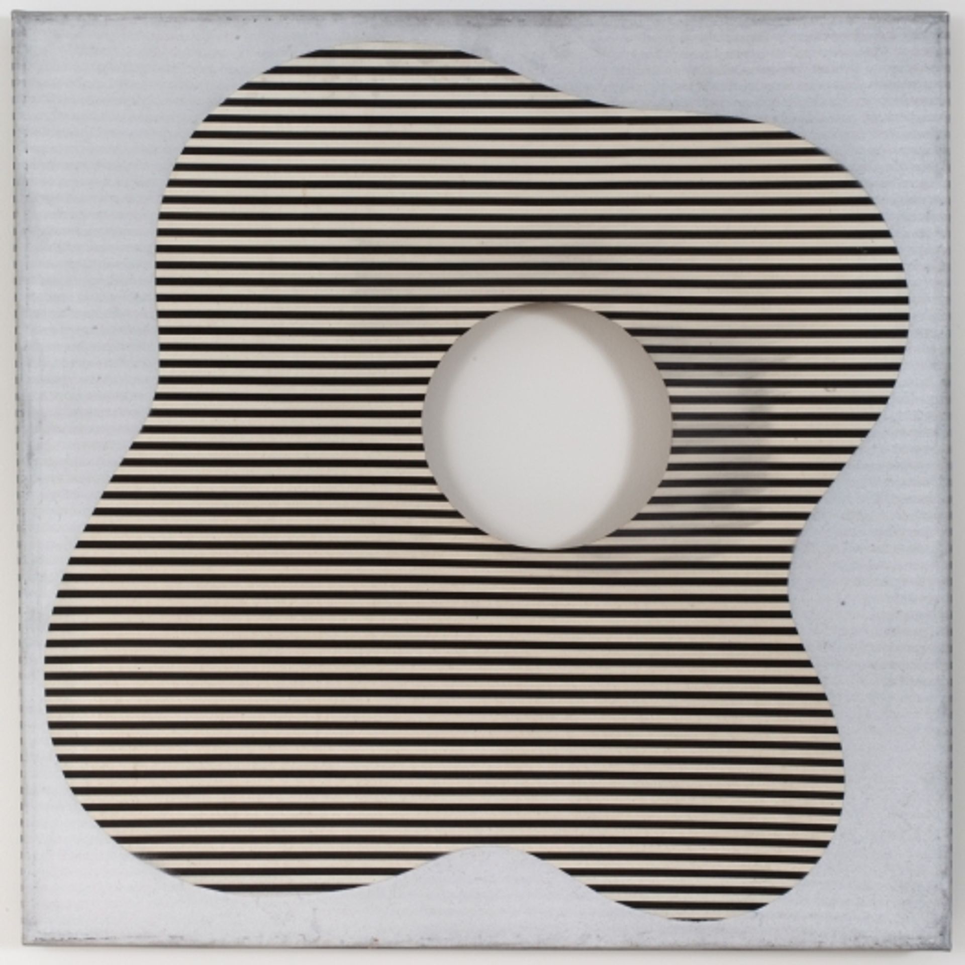 Untitled (Gemusterte Plastikfolie, Streifen) by Konrad Lueg