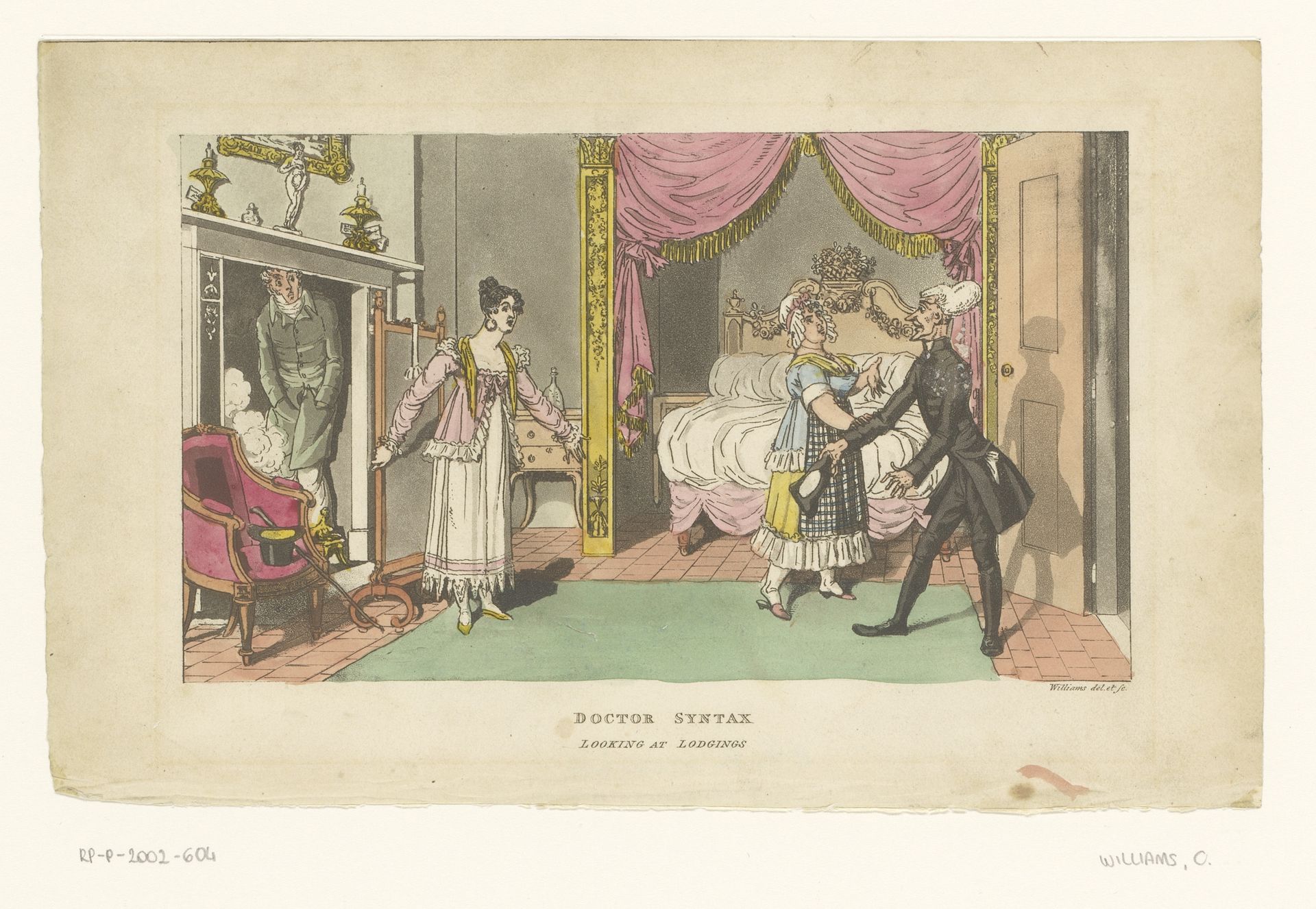 Doctor Syntax kijkt rond in een kamer by Charles Williams