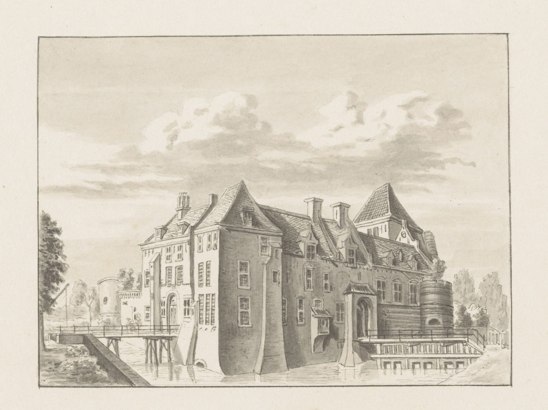 Gezicht op kasteel IJsselstein in IJsselstein by Anonymous