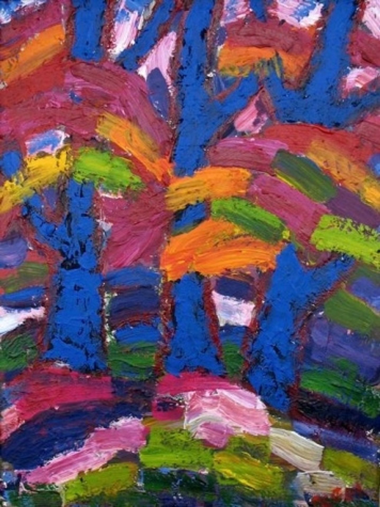 Trees in blue by Endre Bartos