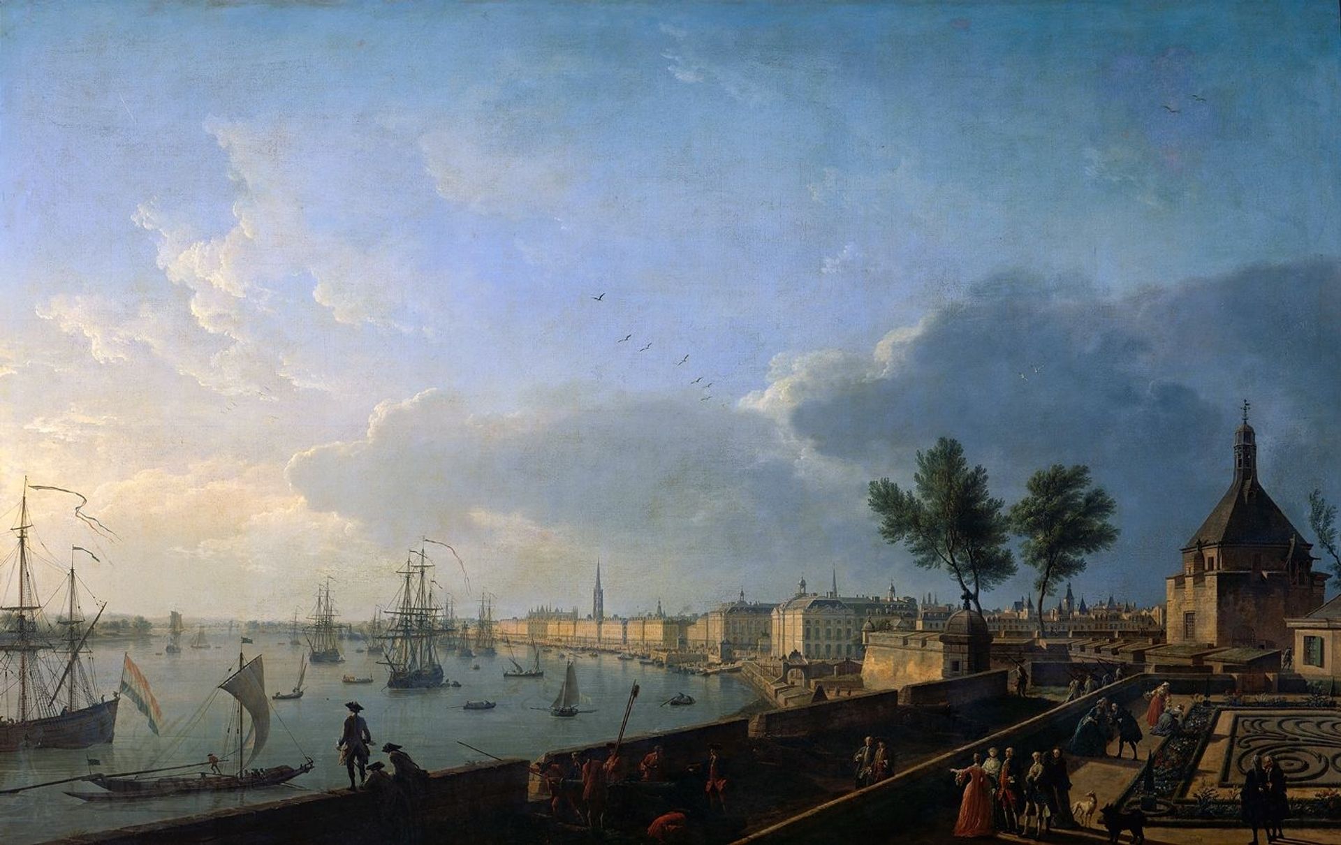 Deuxième vue du port de Bordeaux by Claude-Joseph Vernet