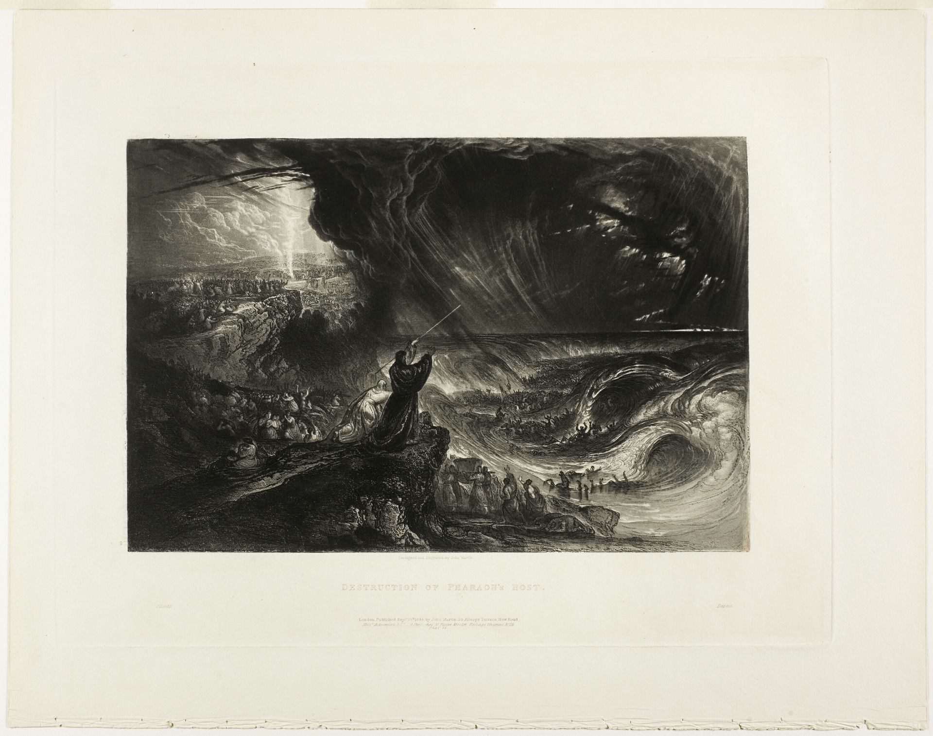 Destruction of the Pharoah's Host, from Illustrations of the Bible by John Martin