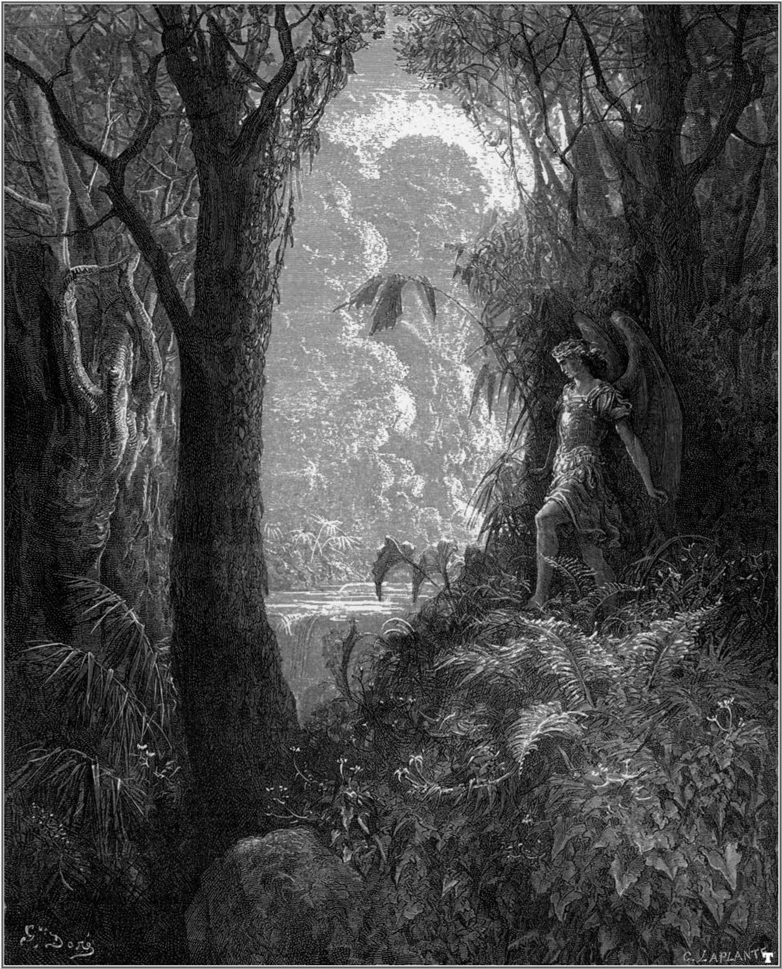 Satan in Paradise by Gustave Dore