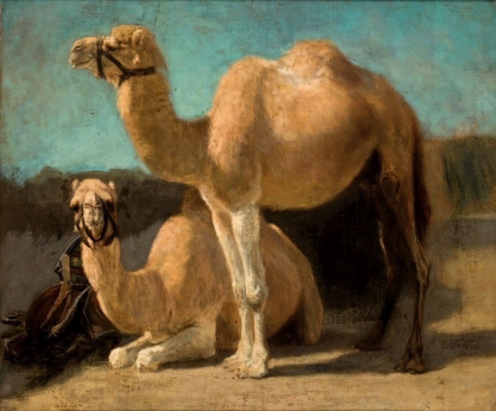 Dwa Wielbłądy by Henryk Rodakowski