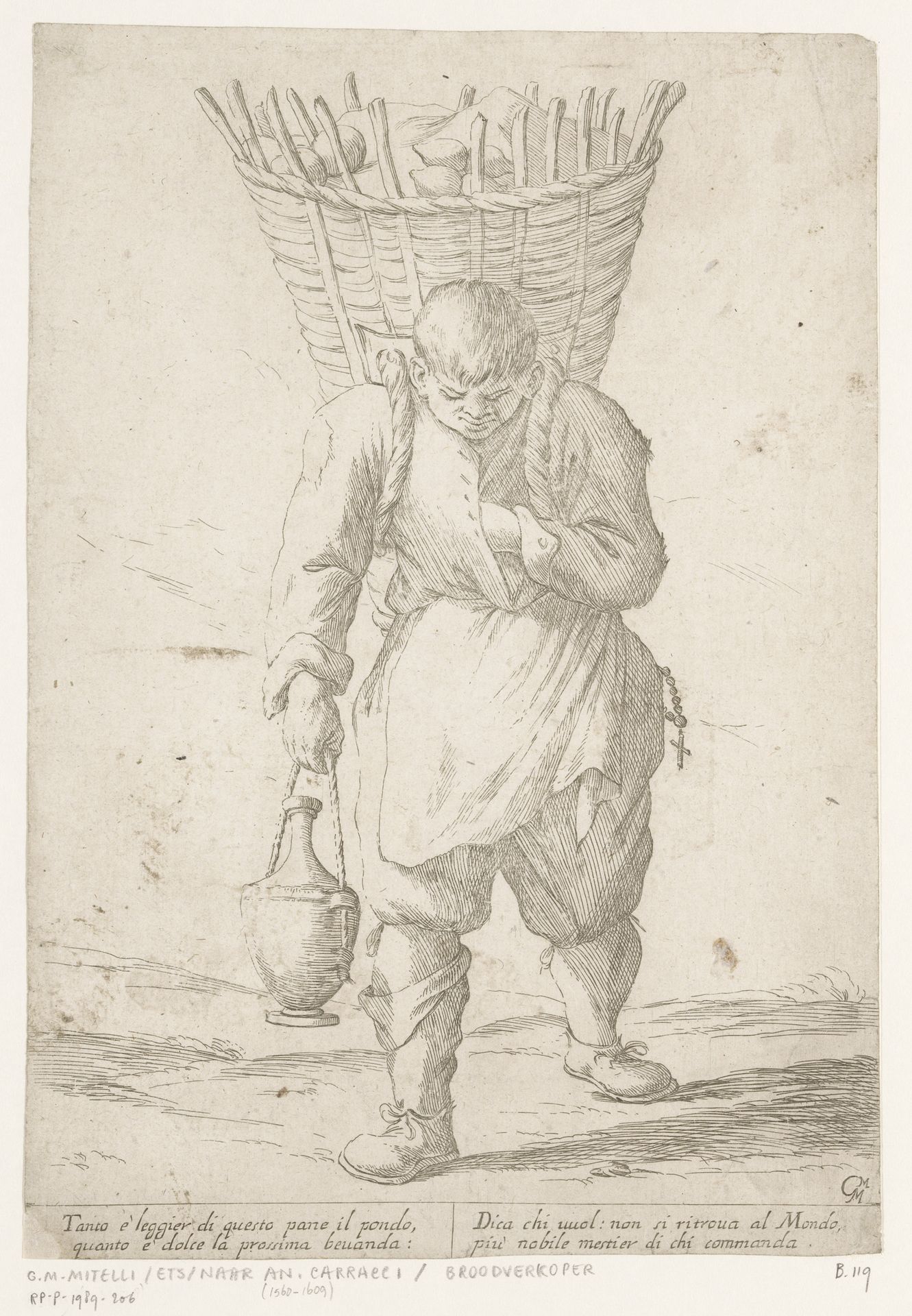 Broodverkoper by Giuseppe Maria Mitelli
