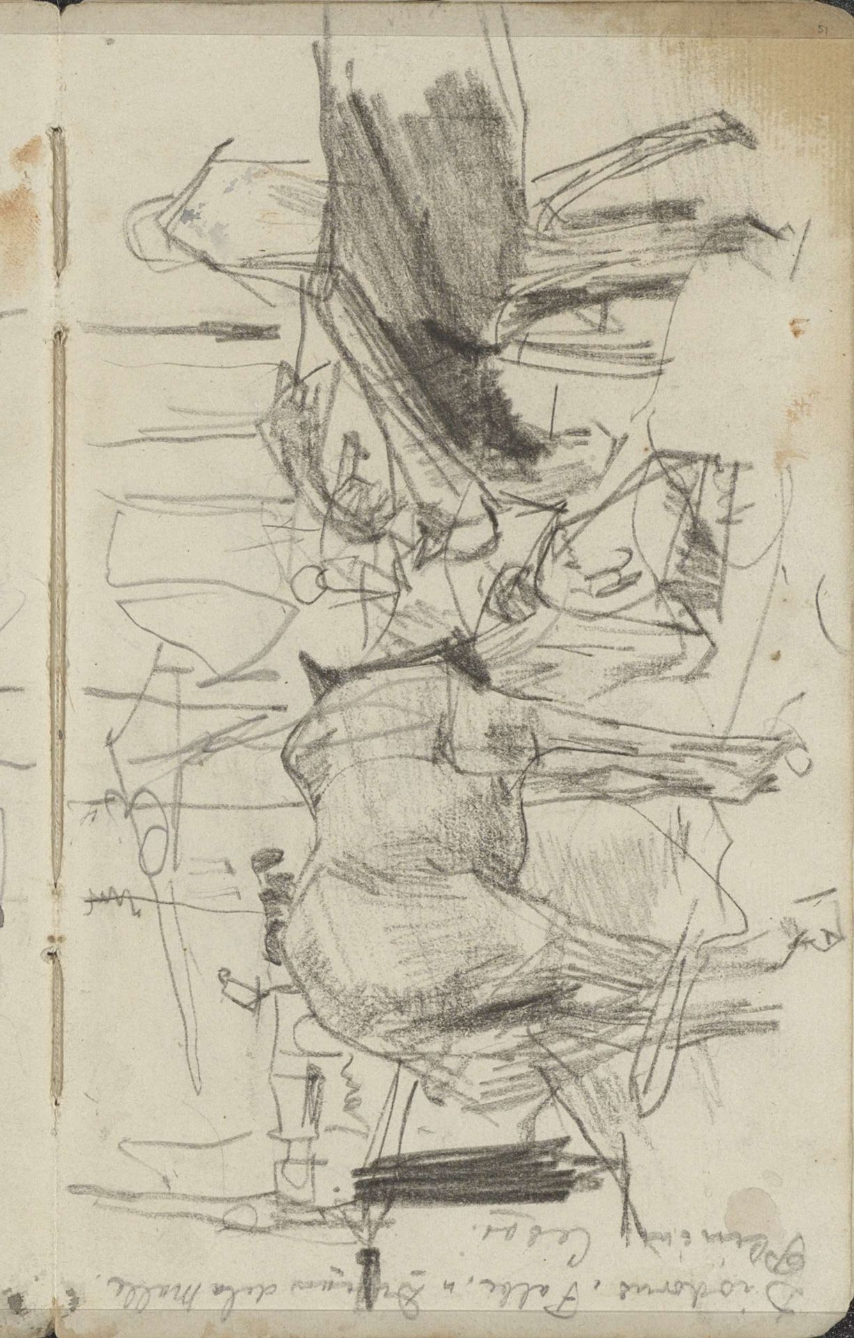 Figuren bij paarden by George Hendrik Breitner