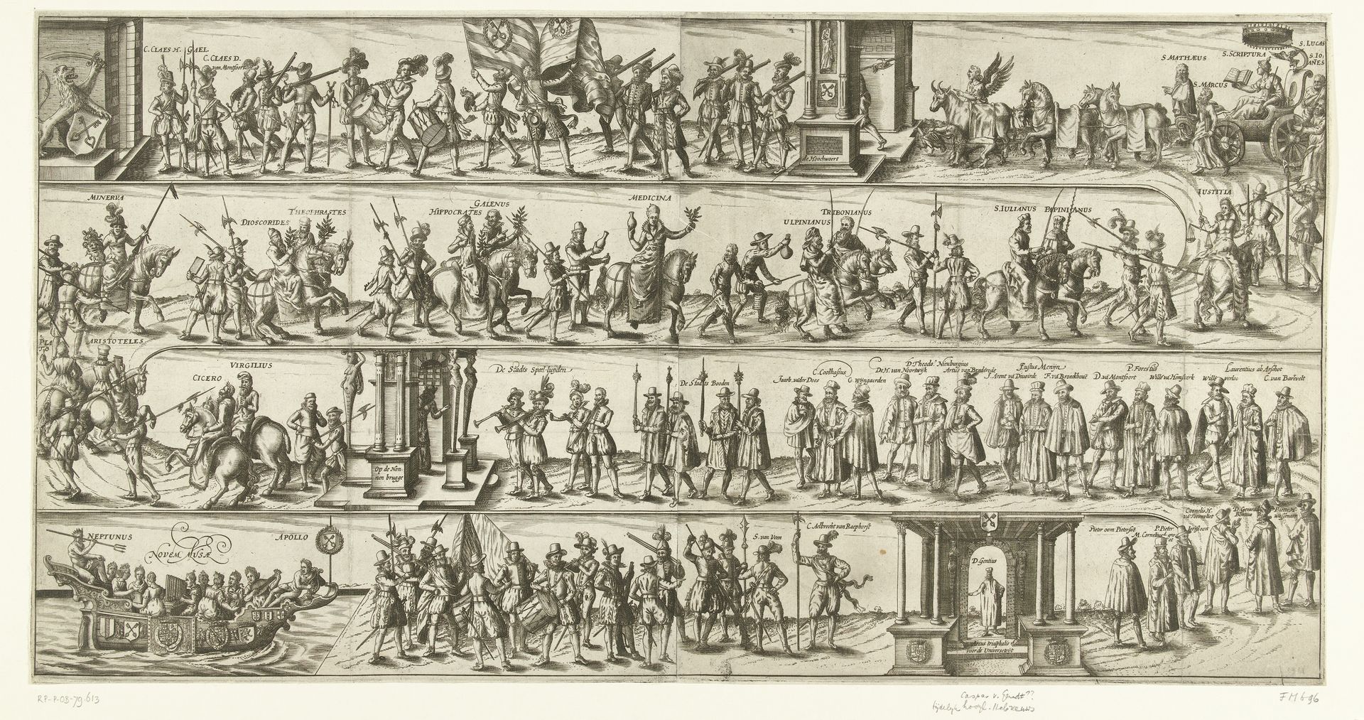 Optocht bij de inwijding van Universiteit van Leiden, 1575 by Anonymous