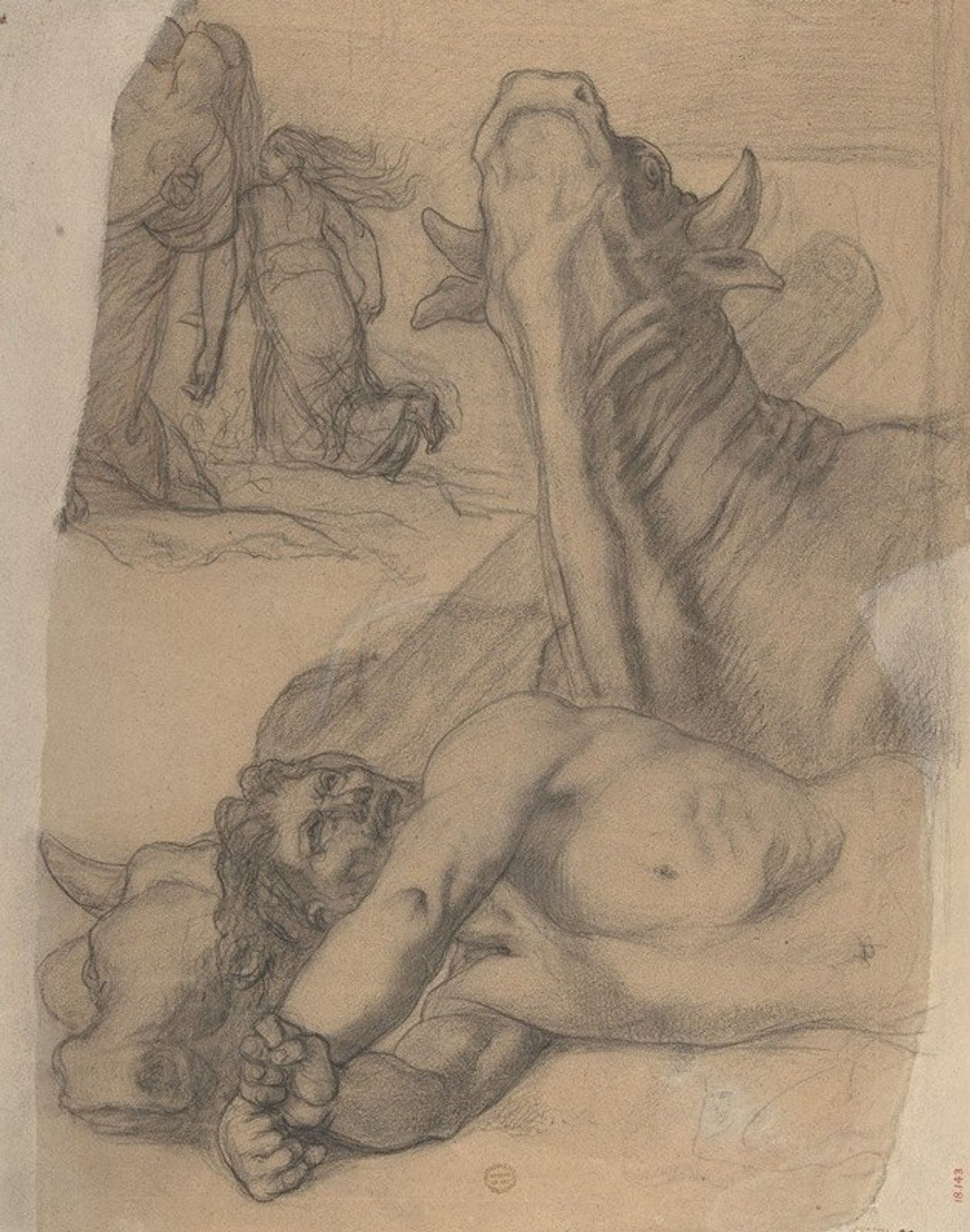 Sketch for War, painting in the Museum of Picardy at Amiens by Pierre Puvis de Chavannes