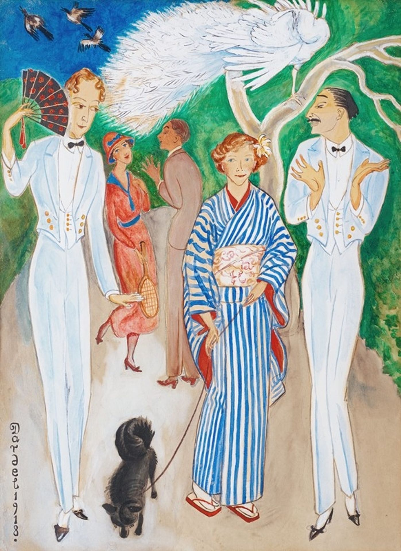 Påfåglar by Nils Dardel