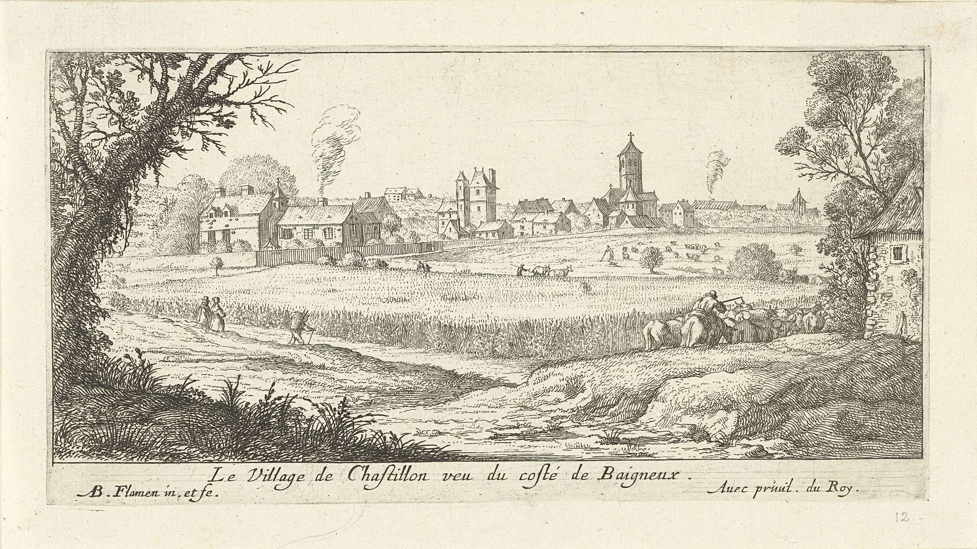 Gezicht op Châtillon by Albert Flamen